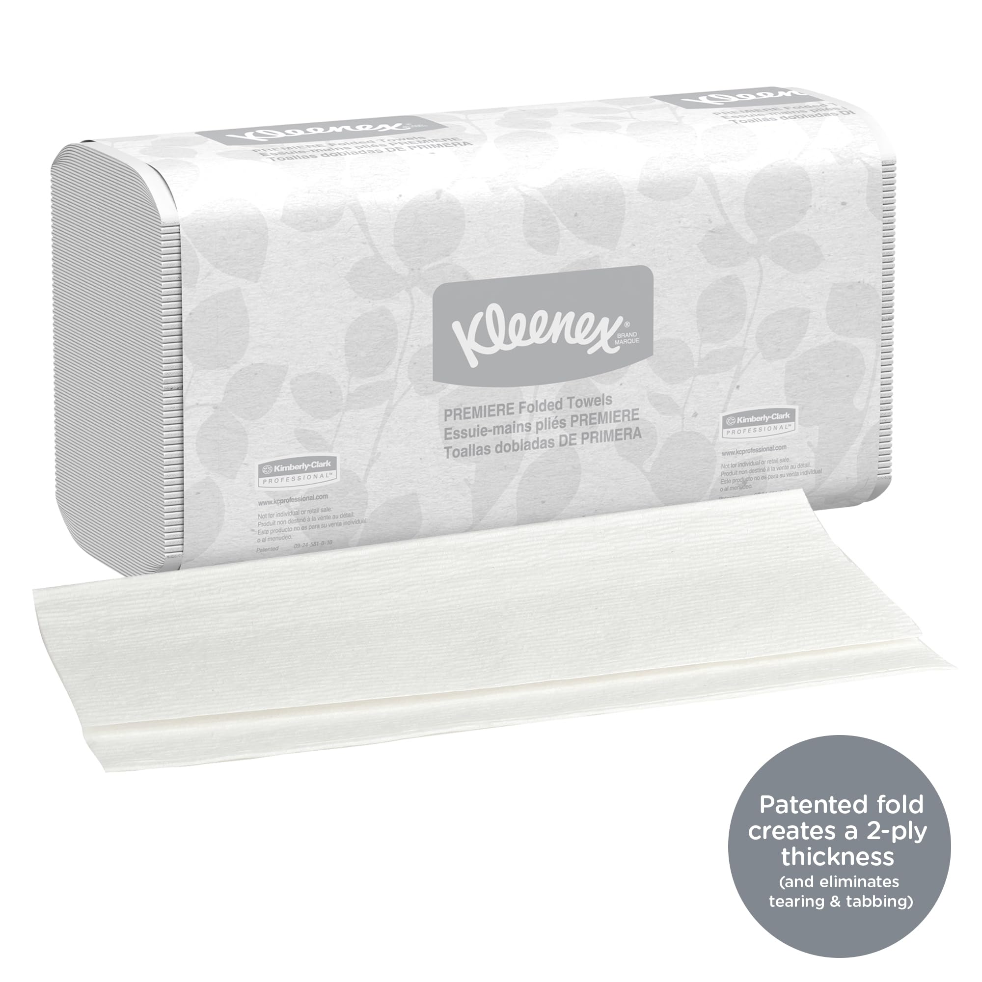 Kleenex® Premiere Folded Towels (13253), Trifold Towels (25 Packs/Case, 120 Sheets/Pack, 3,000 Packs/Case)