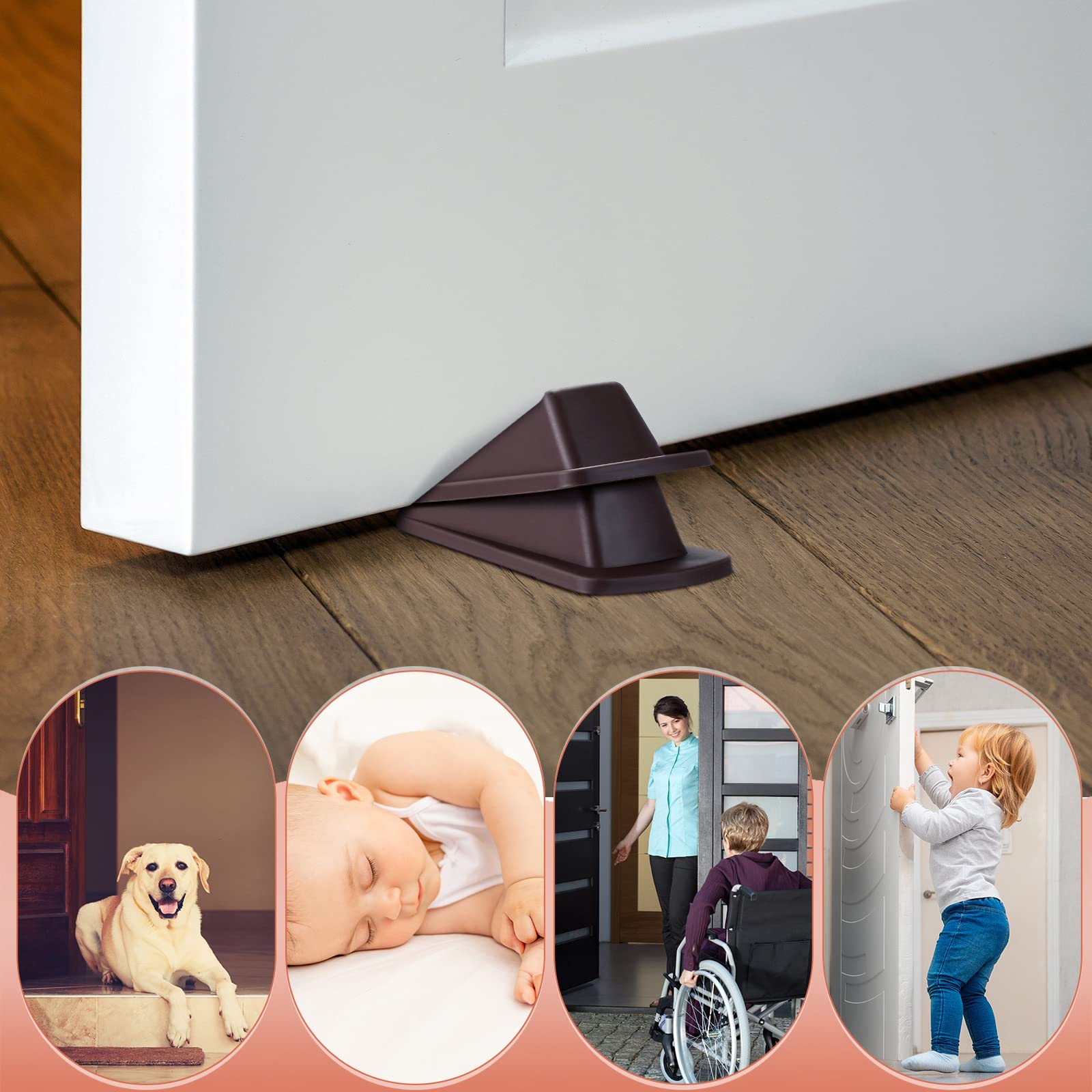 18/36/72 Pcs Rubber Door Stoppers for Bottom of Door