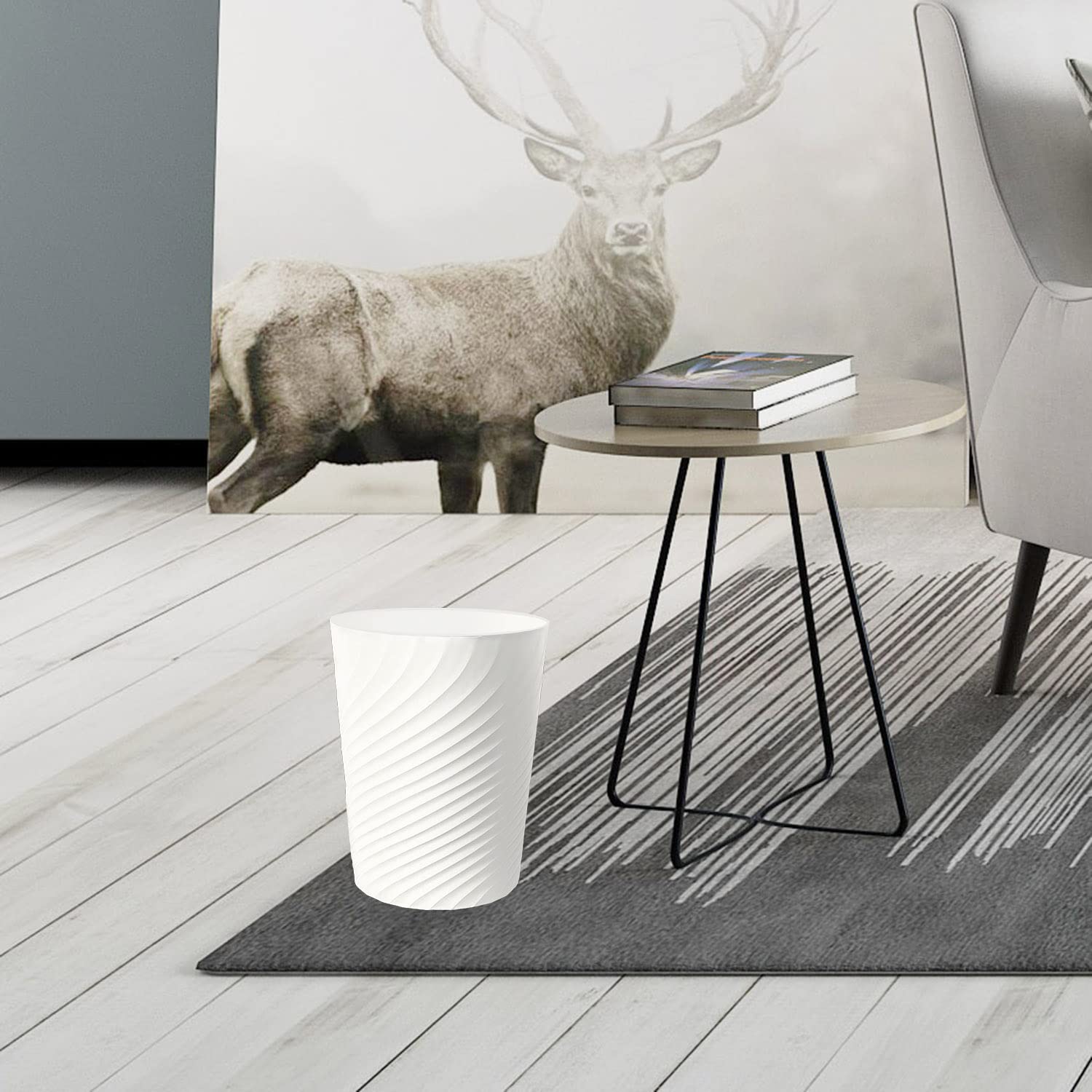 1.8 Gallon Small Trash Can Wastebasket Recycling Bin Slim Profile