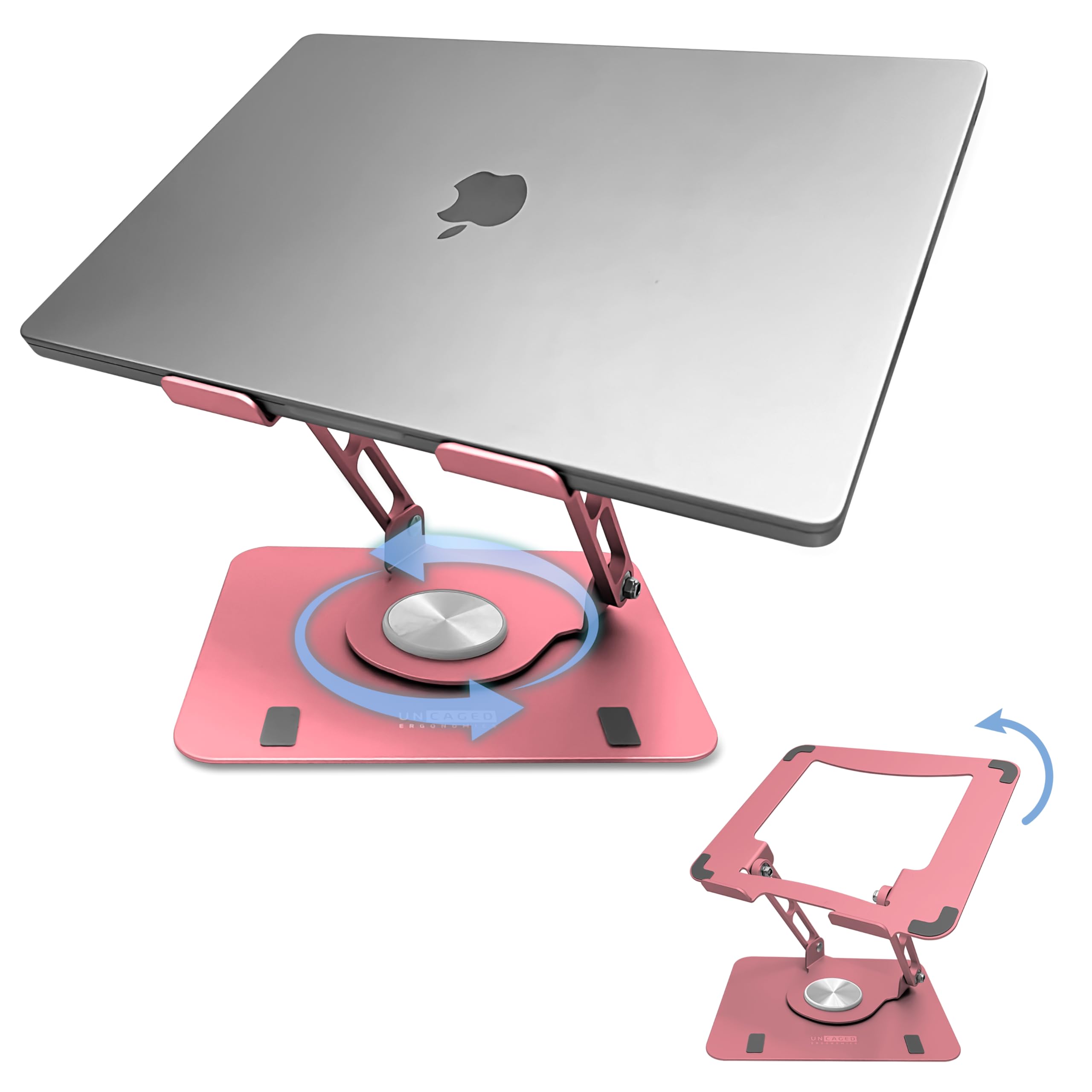 [1 PC] Swivel Laptop Stand for Desk, Adjustable-Raise, Tilt, Collapsible