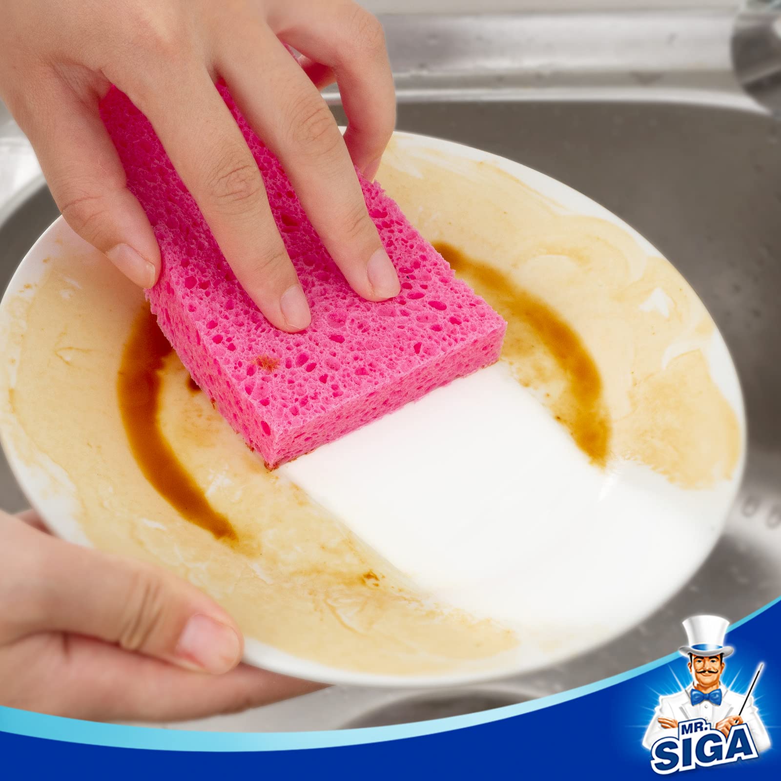 Scrub Sponges, Non-Scratch Sponges for Dishes, 12 Pack