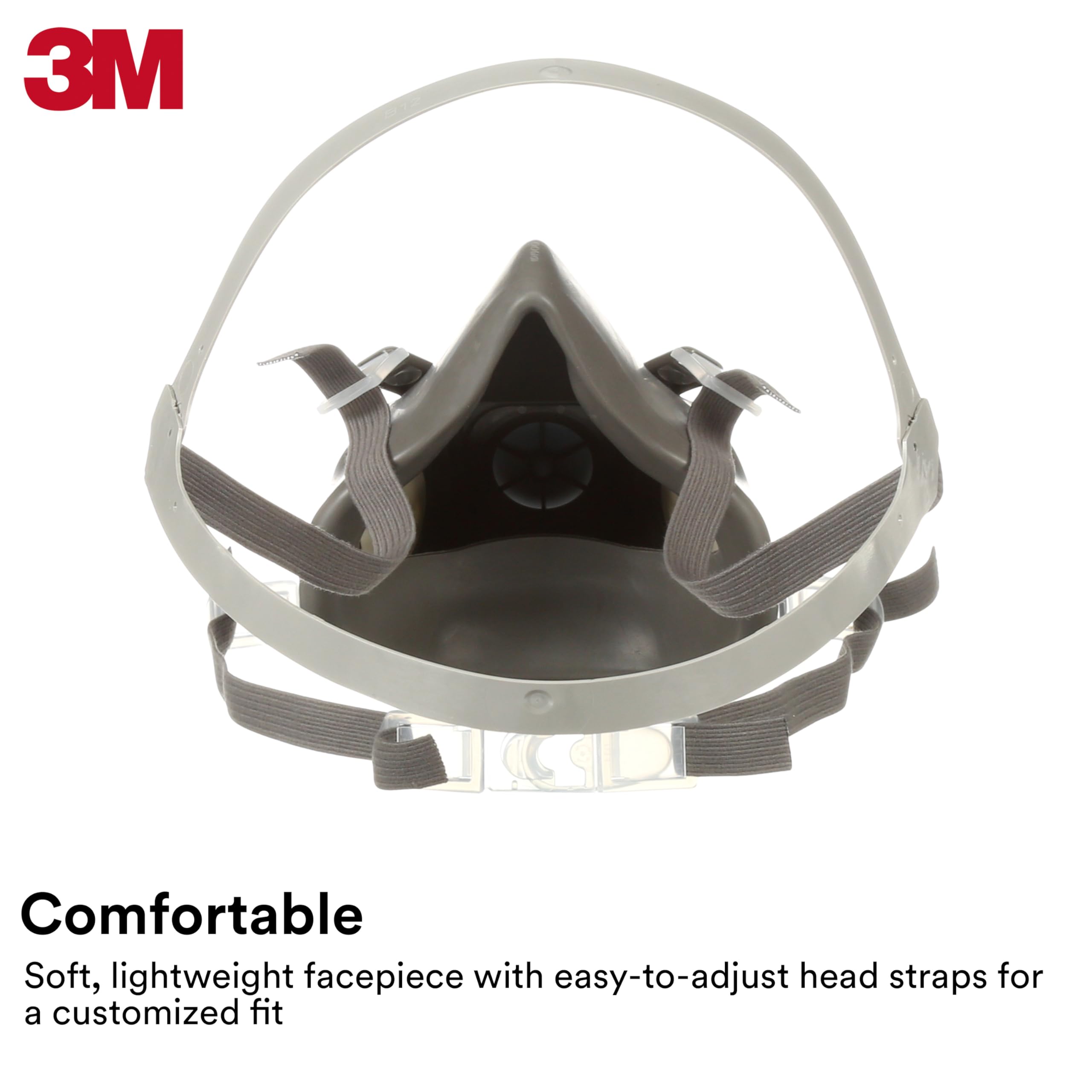 [1 PC] 3M Half Facepiece Reusable Respirator 6200, NIOSH Approved, Four-Point Harness