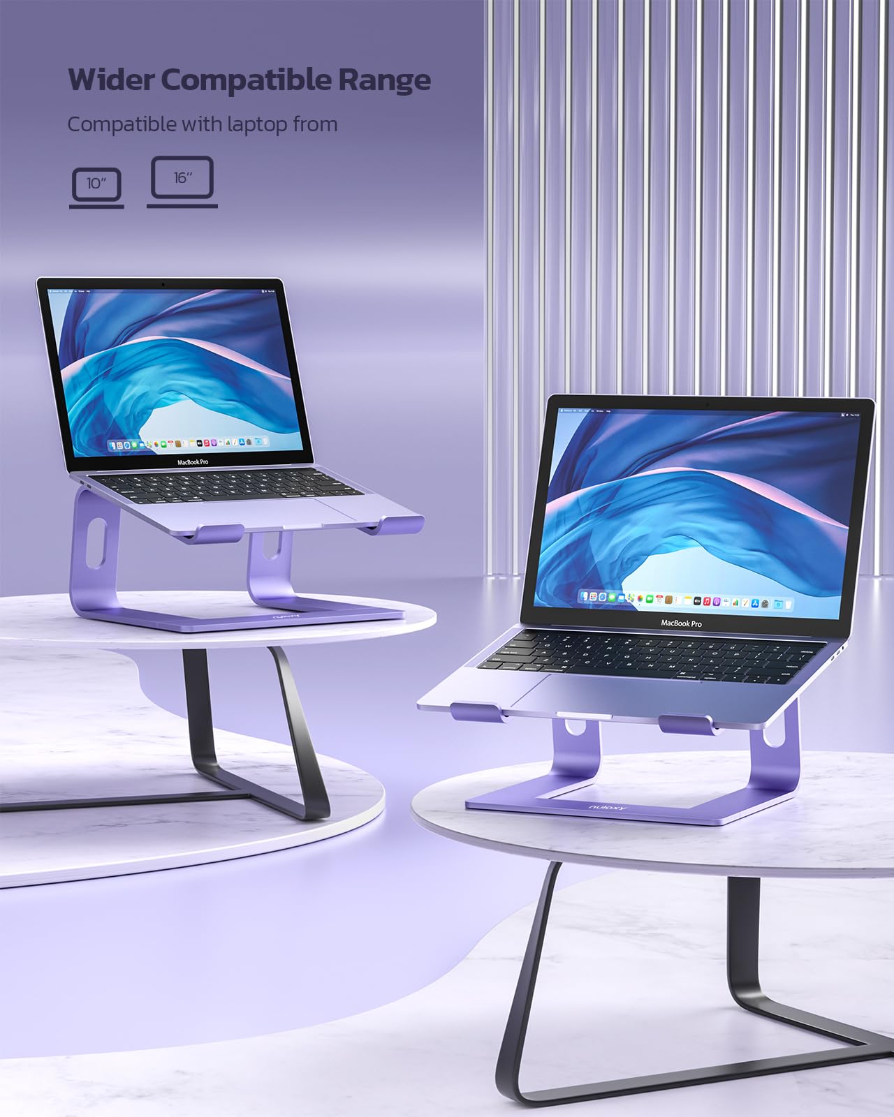 [1 PC] Detachable Ergonomic Laptop Mount Computer Stand for Desk, All 10-16" Laptops