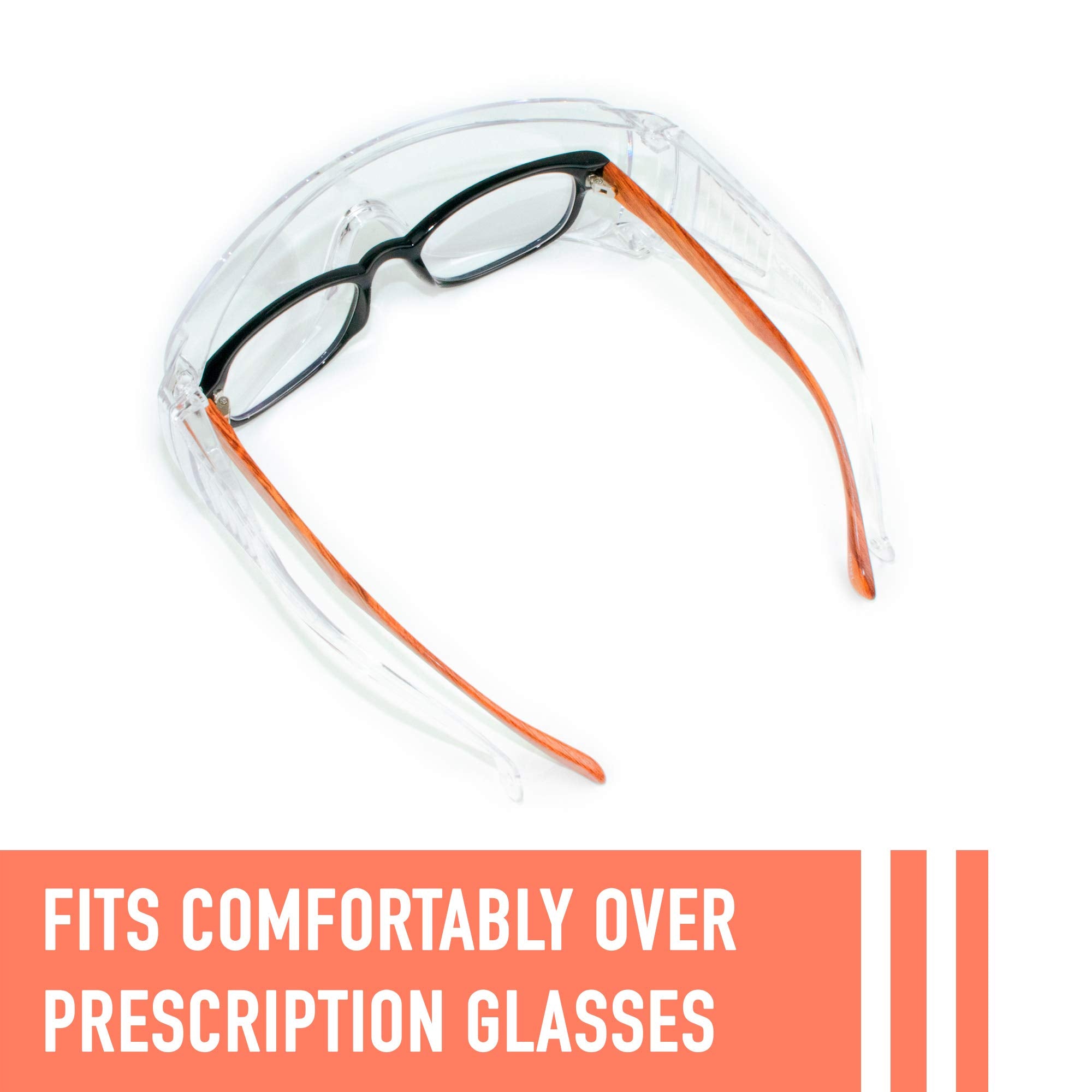 [3 / 12 / 24 PCS] Safety Glasses w/ Anti-Fog & Scratch Resistant, Crystal Clear Eye Protection