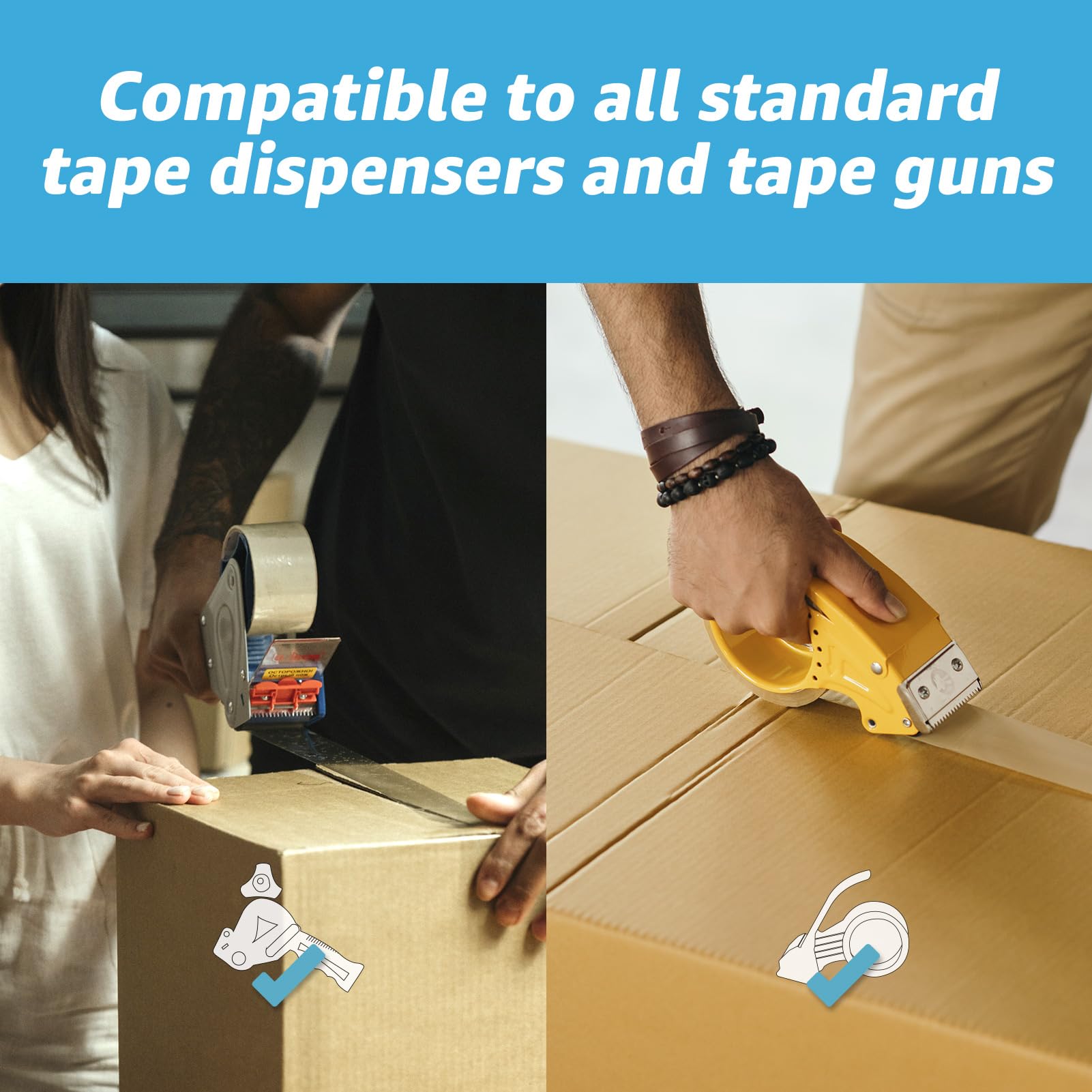 Carton Sealing Tape Heavy Duty, Clear Packing Tape