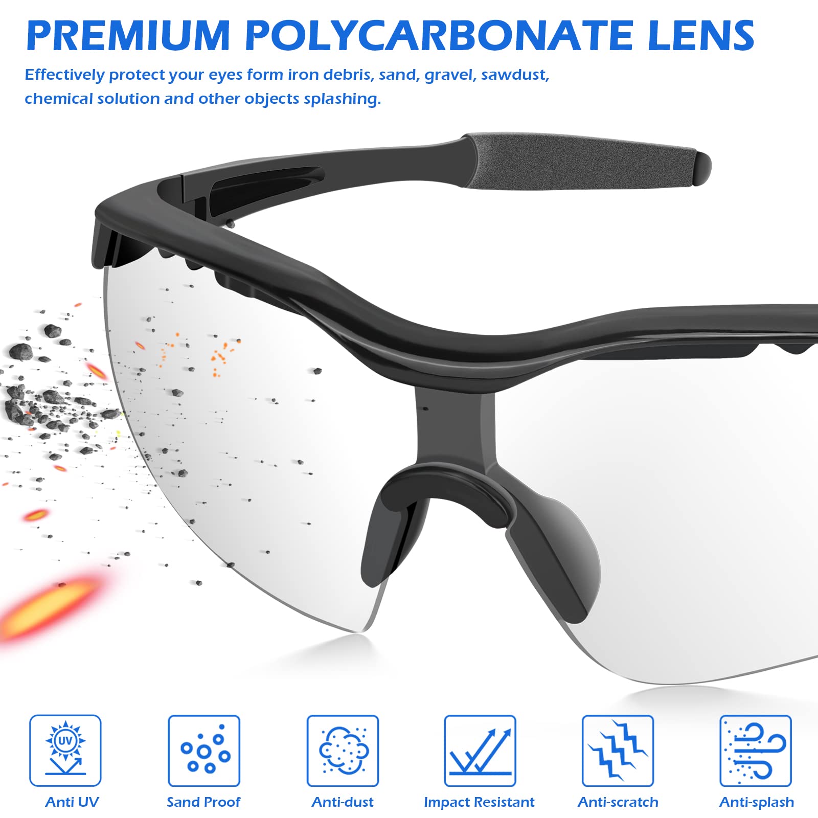 [12 PCS] Safety Glasses, ANSI Z87.1 Certified, Impact Resistant & Anti-Scratch Safety Goggles