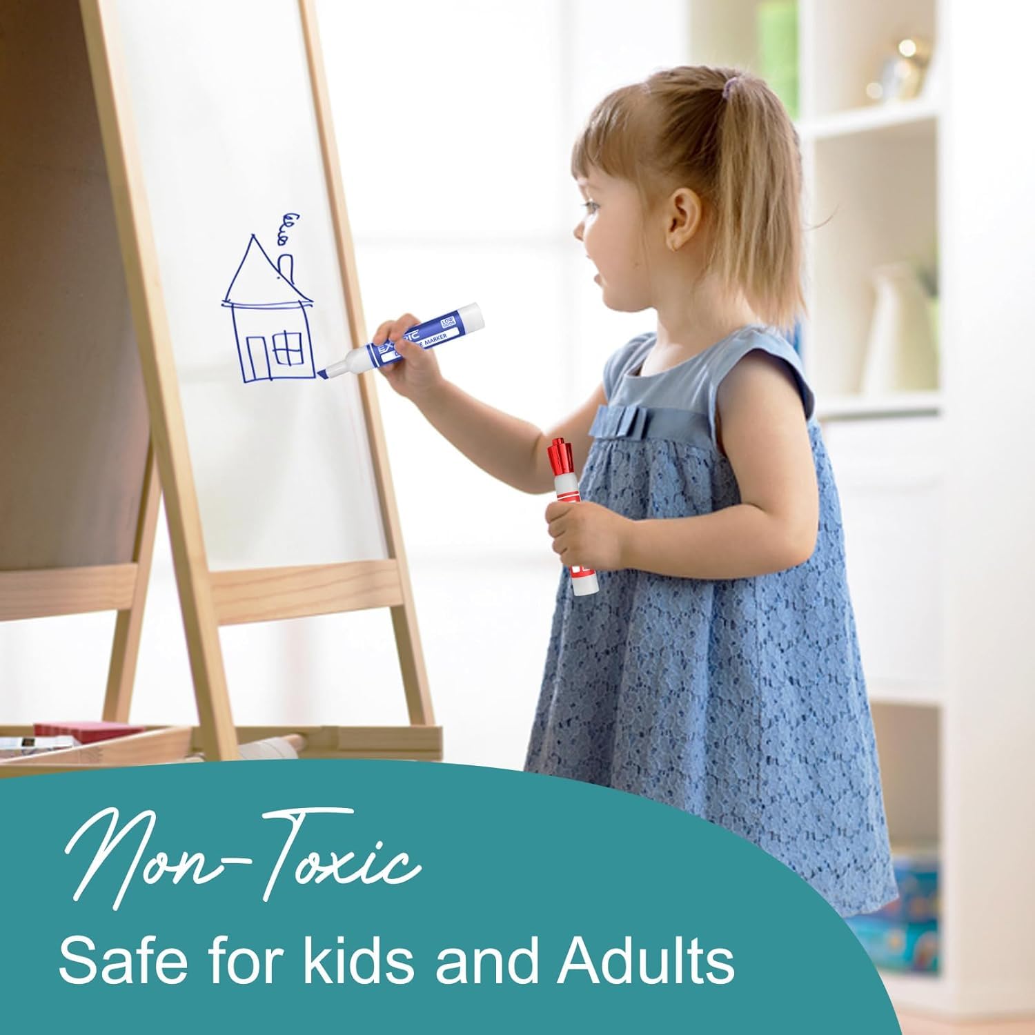 [13 CT] Thick and Fine Tip Dry Erase Markers and Dry Erase Eraser