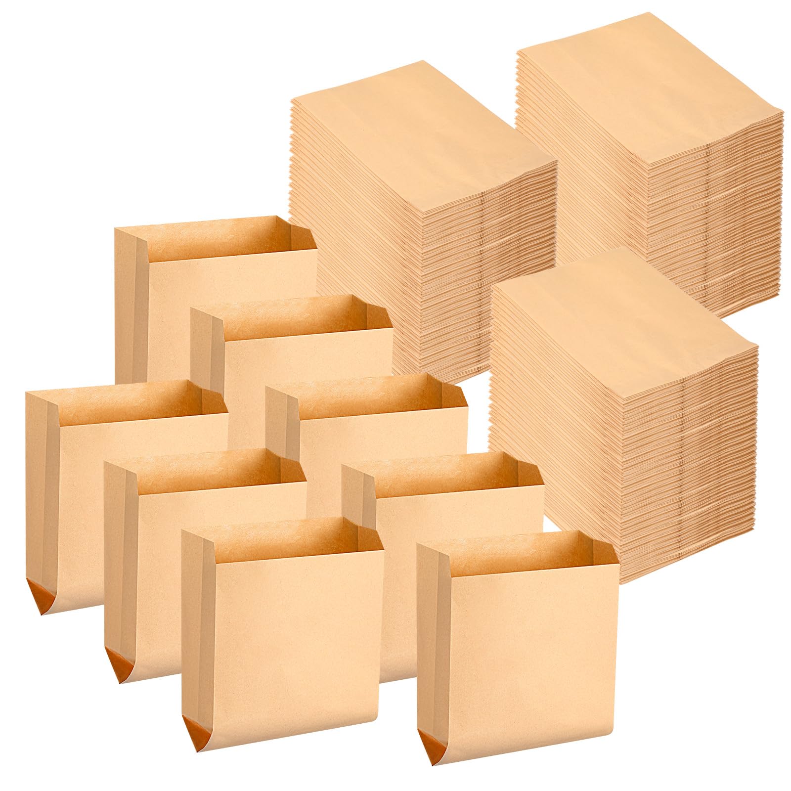 Kraft Feminine Hygiene Liner Bag, 7.5 x 10" Waste Receptacle Paper Liners (50/100/200/300 Pcs)