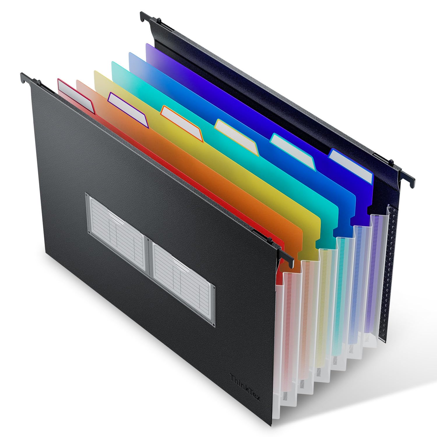 Plastic Expanding Hanging File Folders, 7 Innovative 1.2", Large Capacity - Letter / Legal size