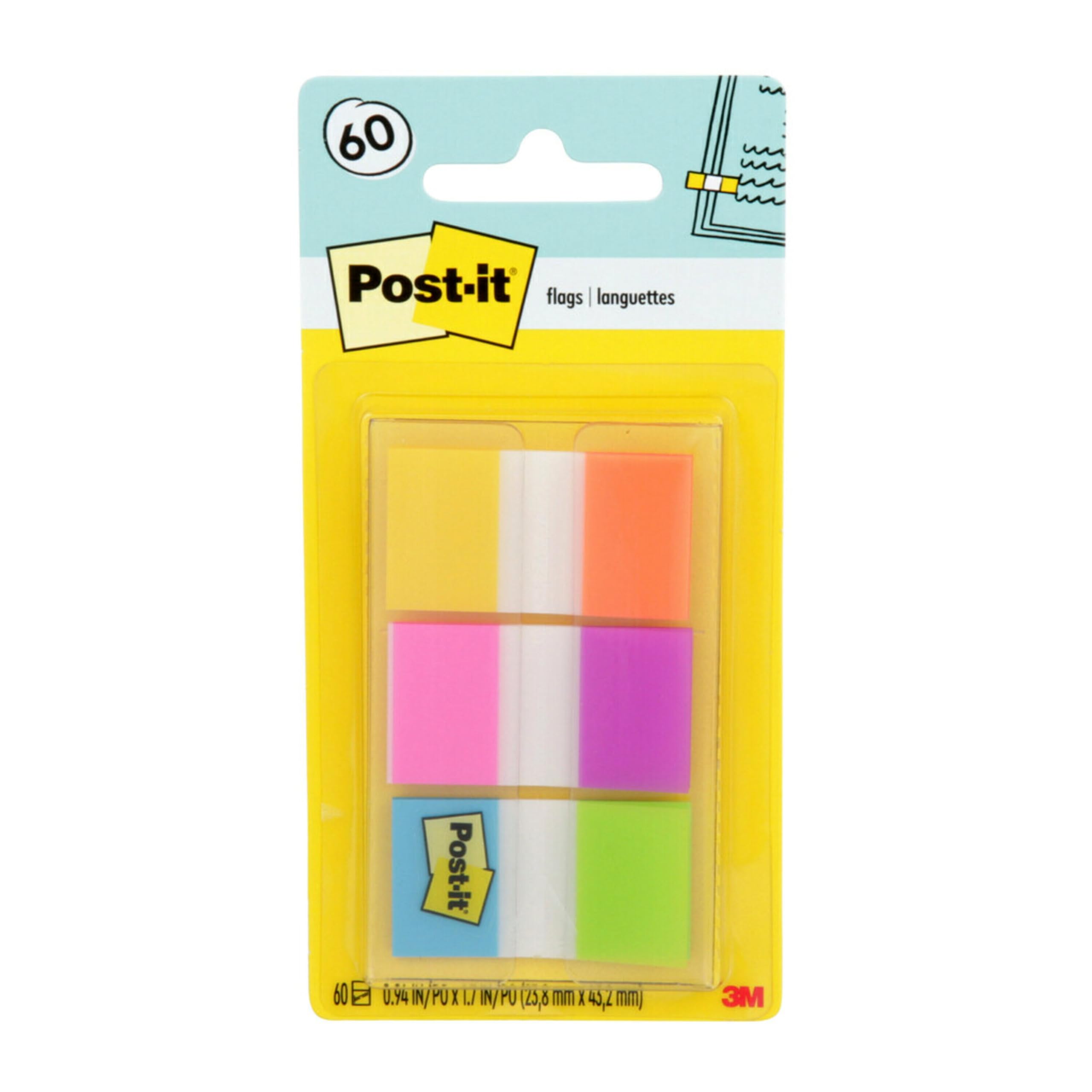 Post-it Flags, 60/On-the-Go Dispenser, 1 & 2 Pack (680-EG-ALT)