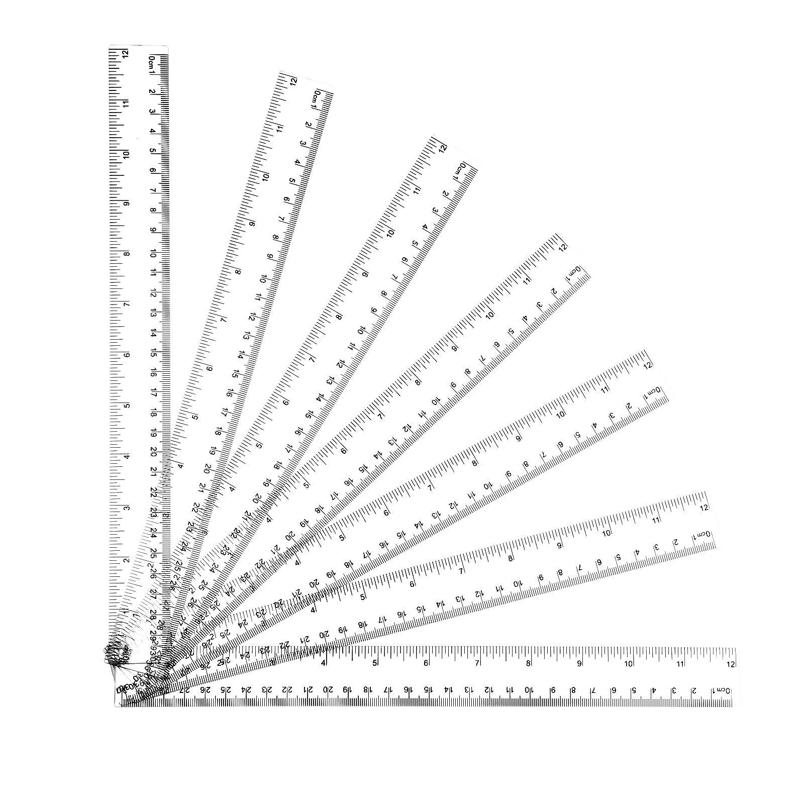 [7 Pack] Clear Ruler 12 Inch Plastic Ruler
