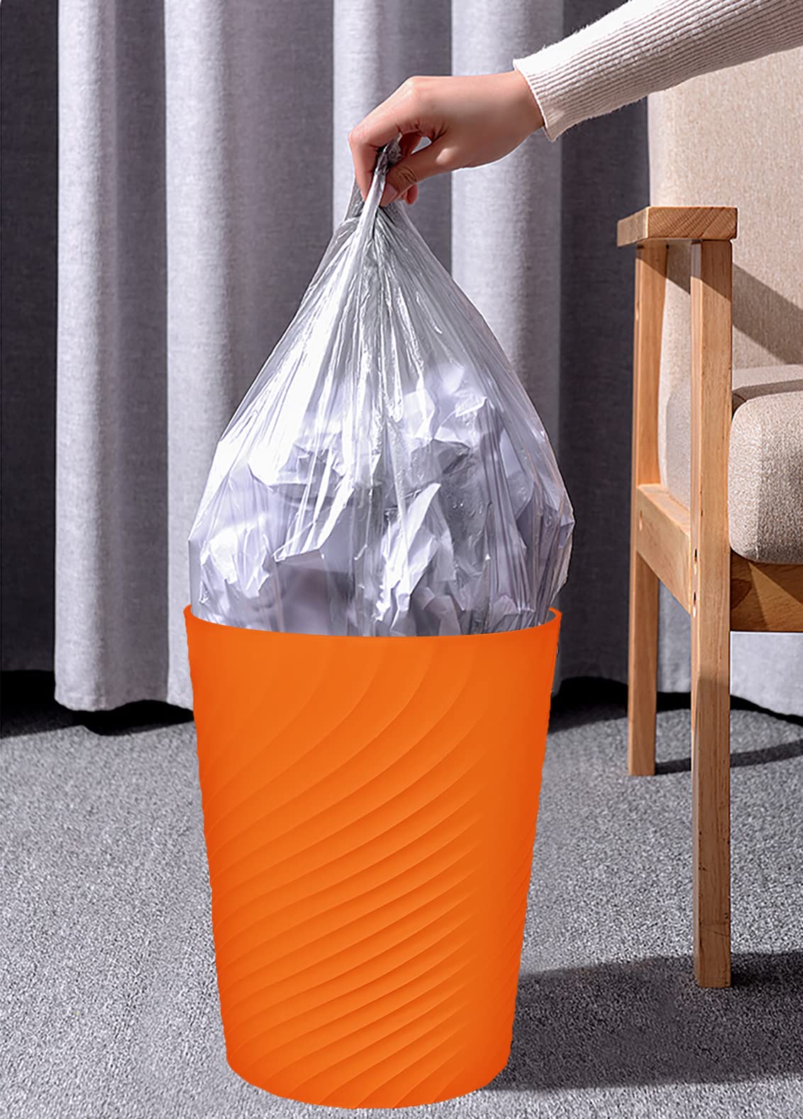 1.8 Gallon Small Trash Can Wastebasket Recycling Bin Slim Profile