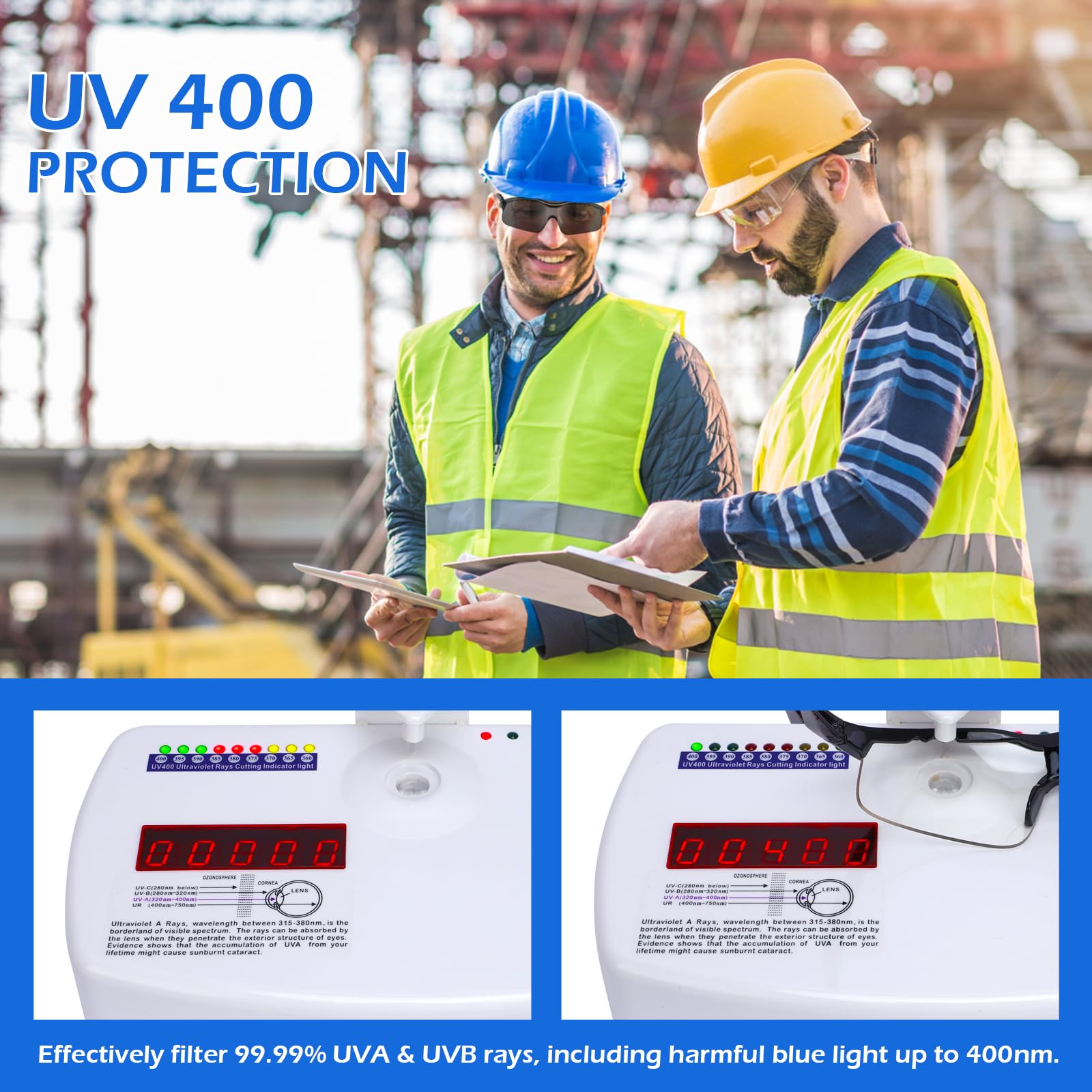 [12 PCS] Safety Glasses, ANSI Z87.1 Certified, Impact Resistant & Anti-Scratch Safety Goggles