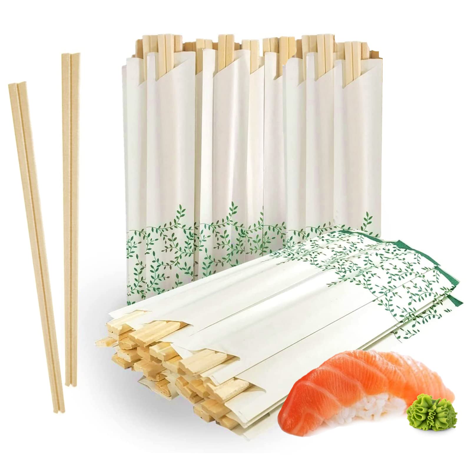 [80 / 120 / 200 Pairs] Wooden Chopsticks, No Splinter, Smooth & Sturdy