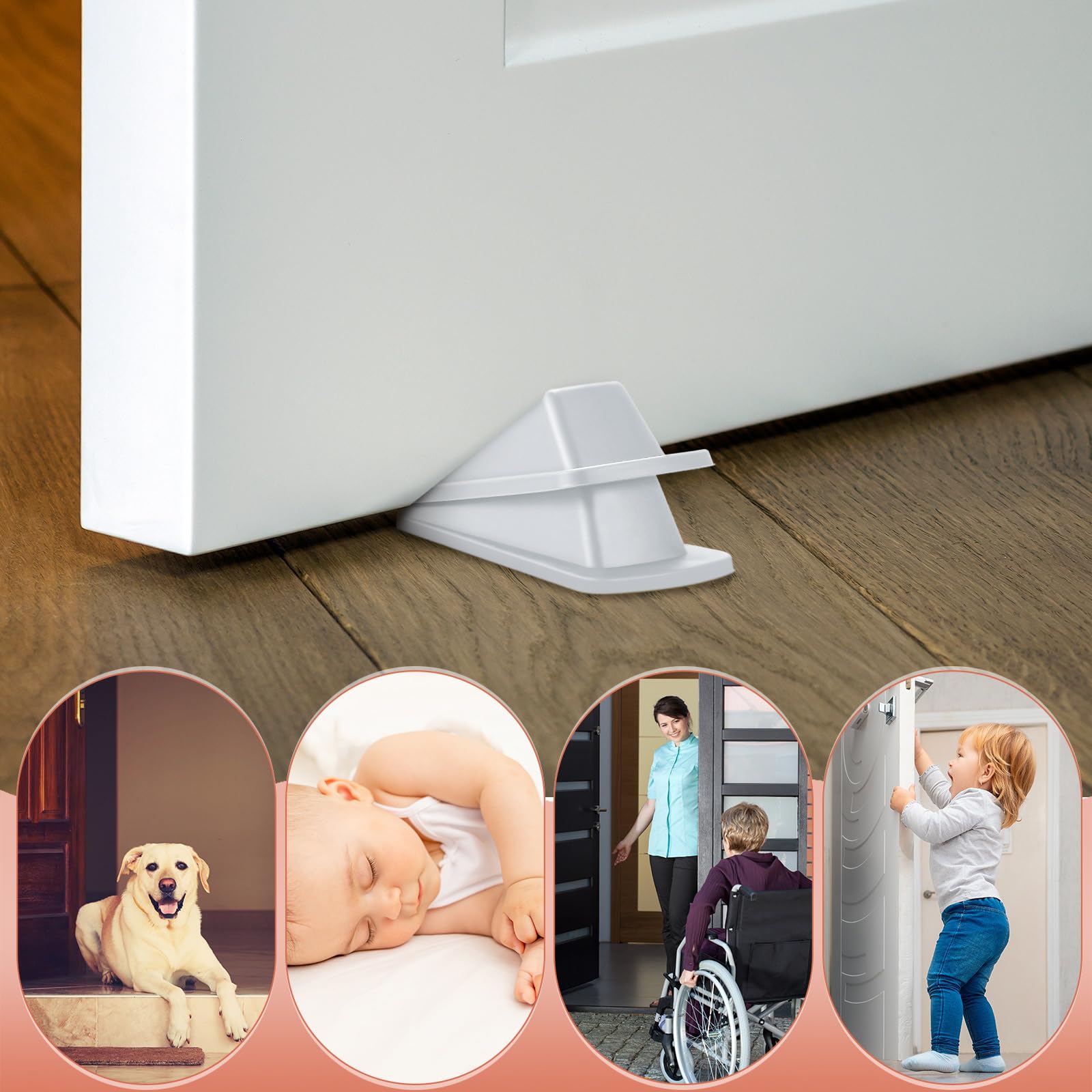 18/36/72 Pcs Rubber Door Stoppers for Bottom of Door