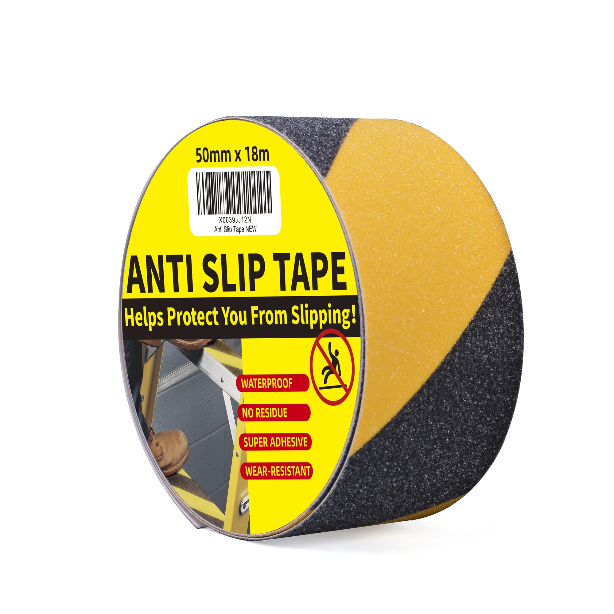 [1 Roll] Anti-Slip Safety Tape for Indoor/Outdoor, Compatible with Plastic, Wood, Ceramic, Glass, Metal