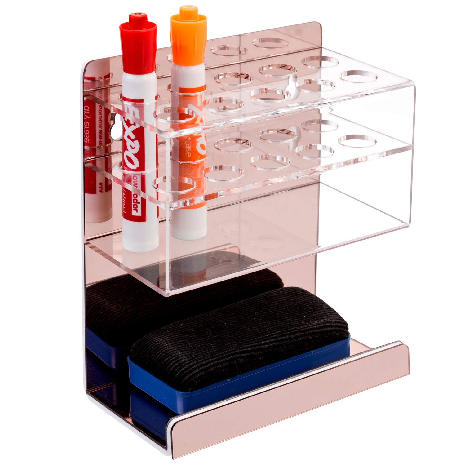 [1 / 2 Pack] Wall Mounted Dry Erase Whiteboard Marker Holder Stand