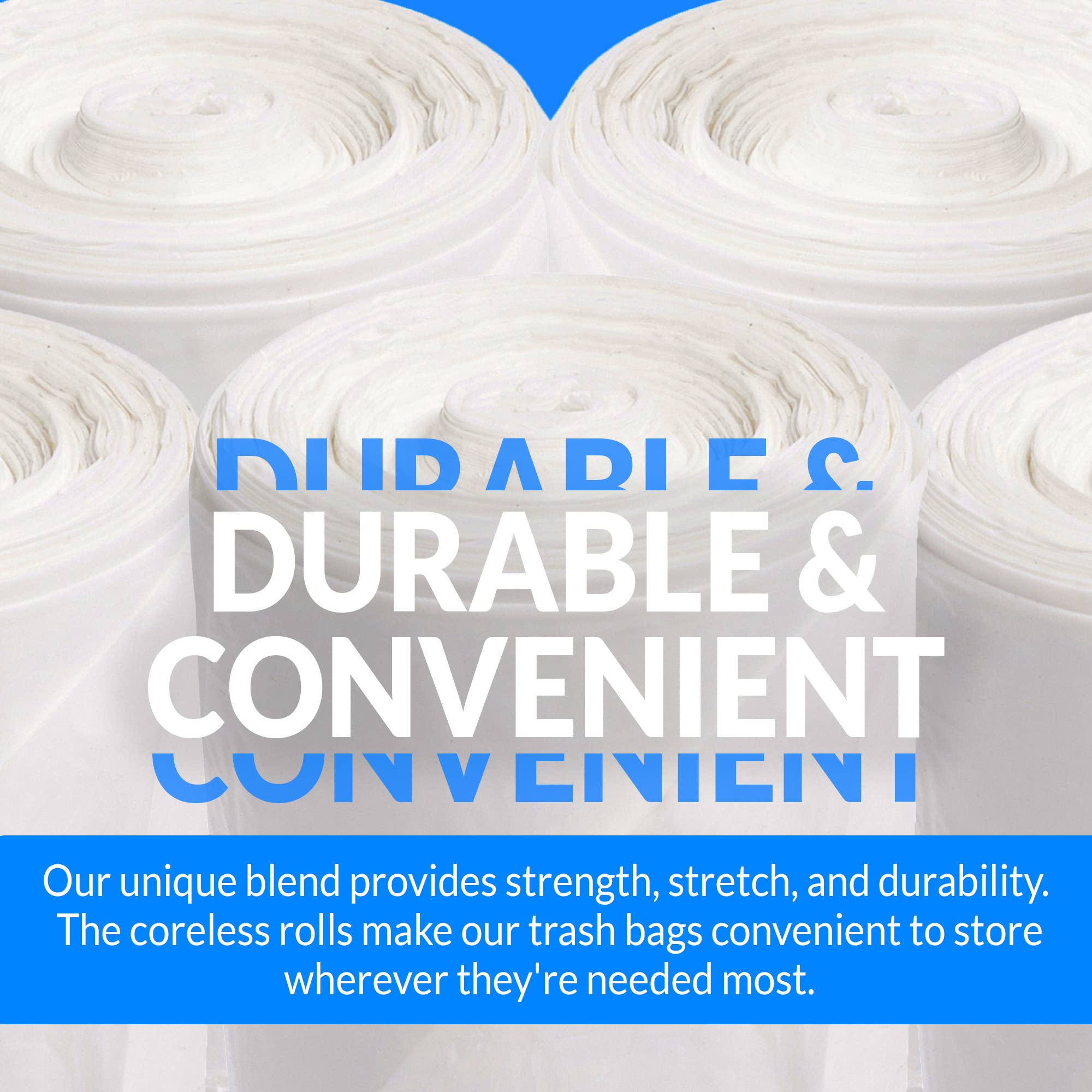 [1000 Count] SuperValue 13-16 Gallon Easy Grab Clean Trash Bags