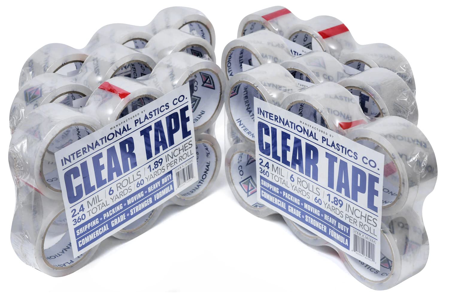 Heavy Duty Packing Tape Refill, 1.88 Inch x 60 Yards, 6 & 12 Rolls, 3" Core