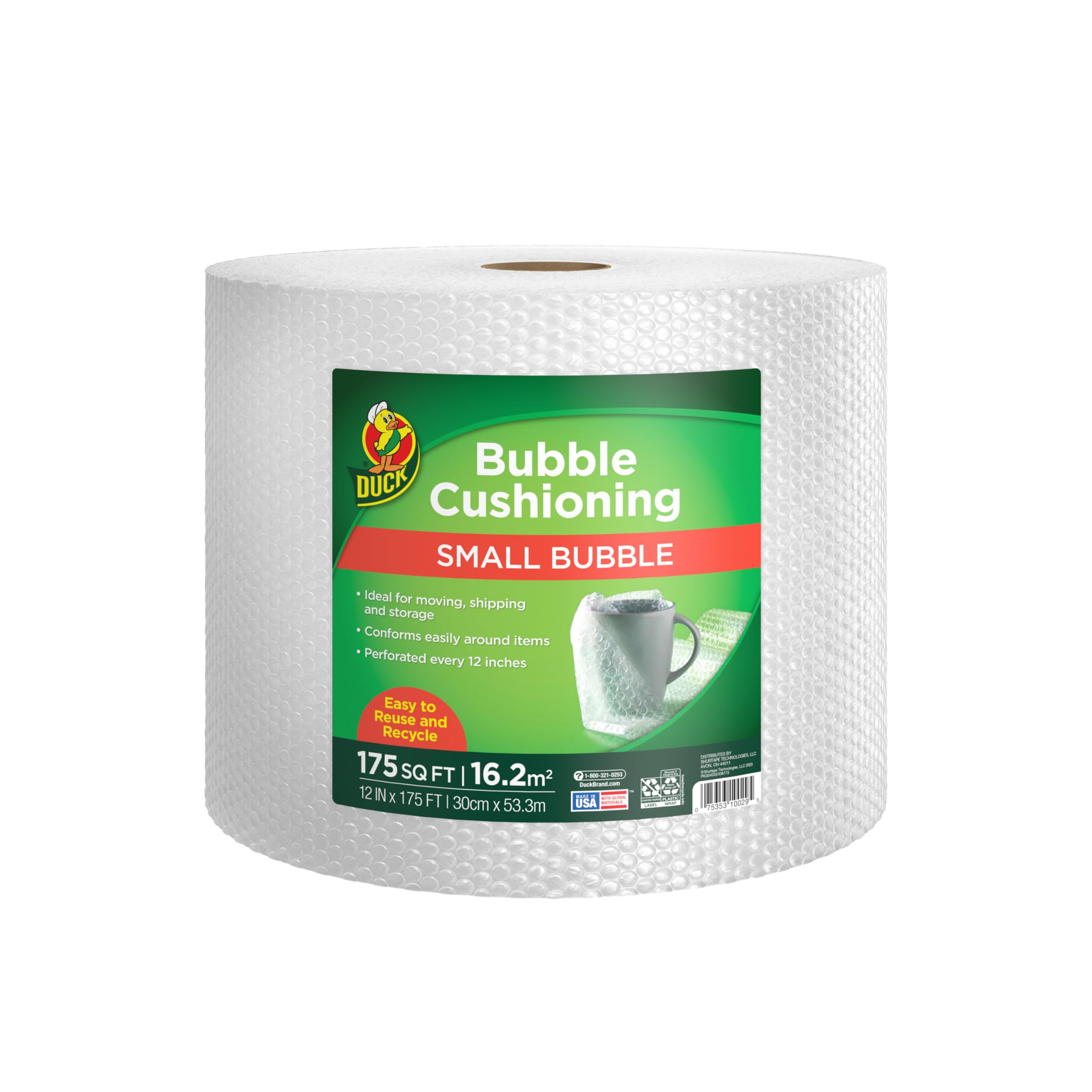 12" Small Bubble Cushioning Wrap - 1 Pack / 4 Pack Bubble Packing Wrap for Extra Protection Packaging Boxes & Mailer