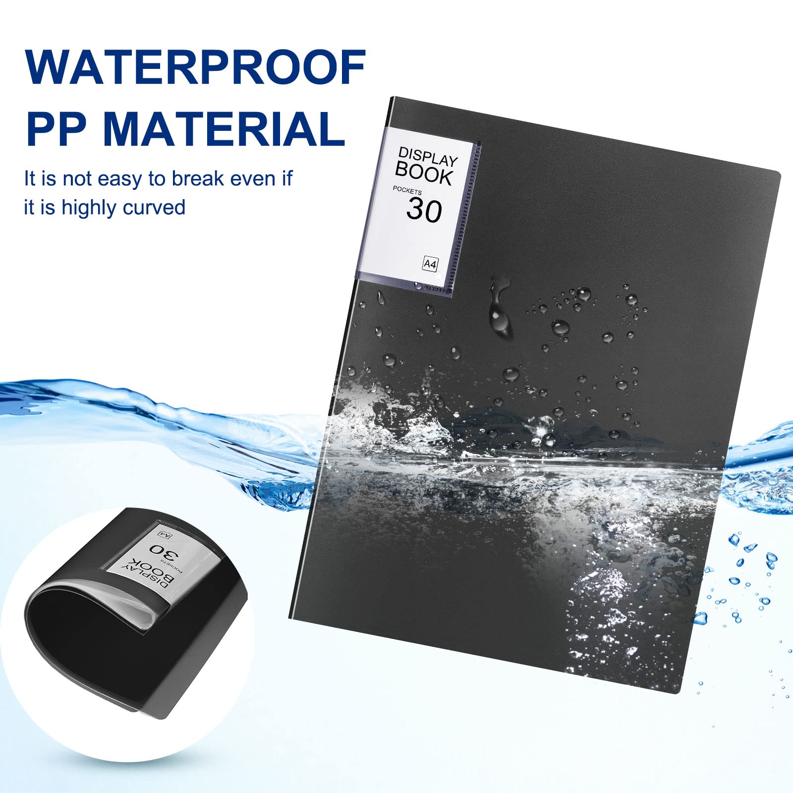 6 Pack Binder with Plastic Sleeves 30 Pocket Presentation Book Binder 8.5 x 11 Inch