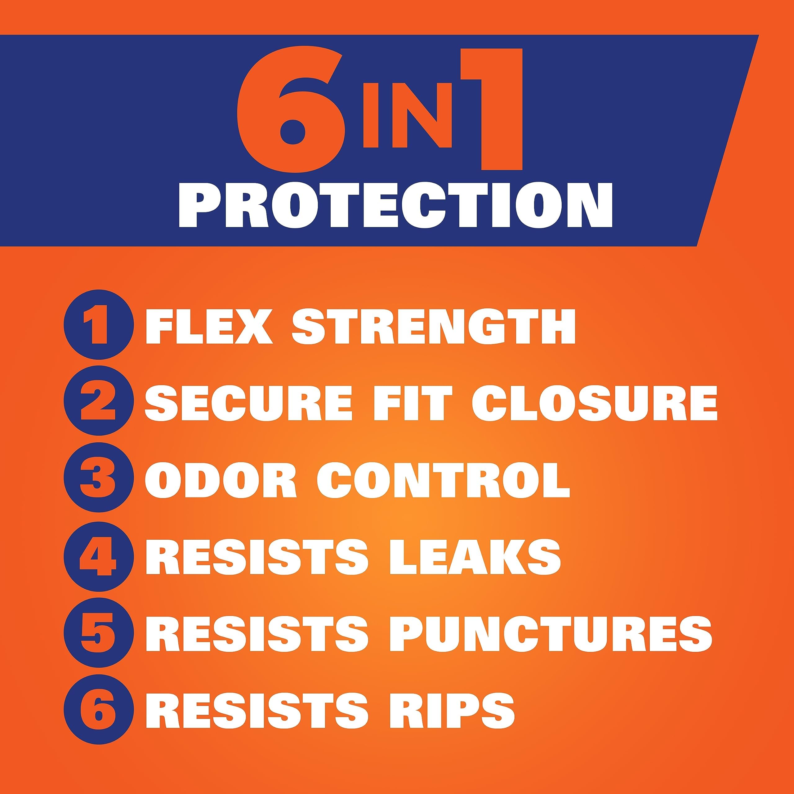 [80 Count] Hefty Ultra Strong Tall Kitchen Trash Bags, Lavender & Sweet Vanilla Scent, 13 Gallon