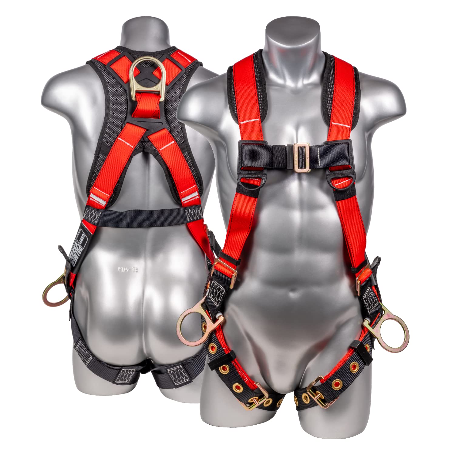[1 Pack] Fall Protection 5pt Safety Harness w/ OSHA ANSI Compliant Personal Equipment