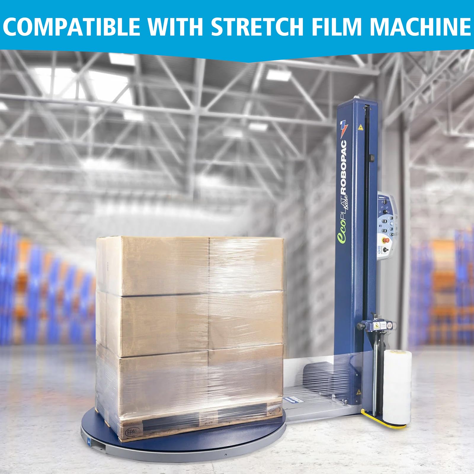 Stretch Film, 15"/18" x 1000 ft/2000 ft Shrink Wrap for Pallet Wrap 60 Gauge