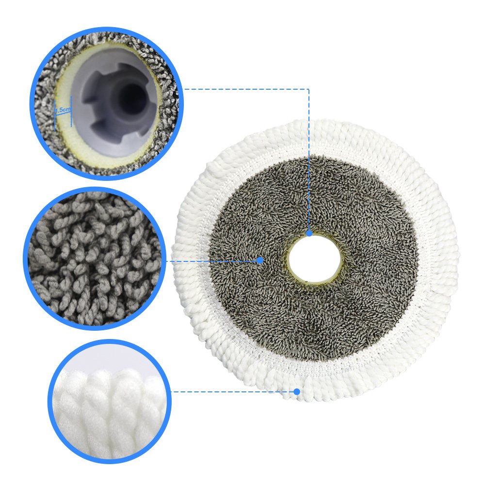 Masthome Mop Bucket with Wringer Set, 5 Extra Microfiber Mop Refills