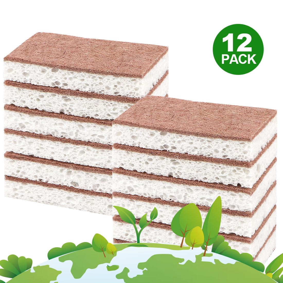 Heavy Duty Scrub Sponges Kitchen 12pcs/24pcs