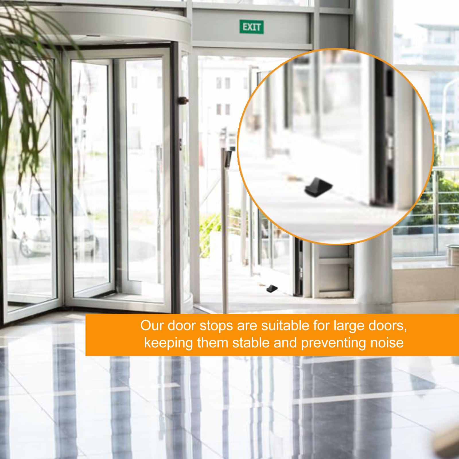 [5 Pack] Jumbo Door Stoppers for Floor