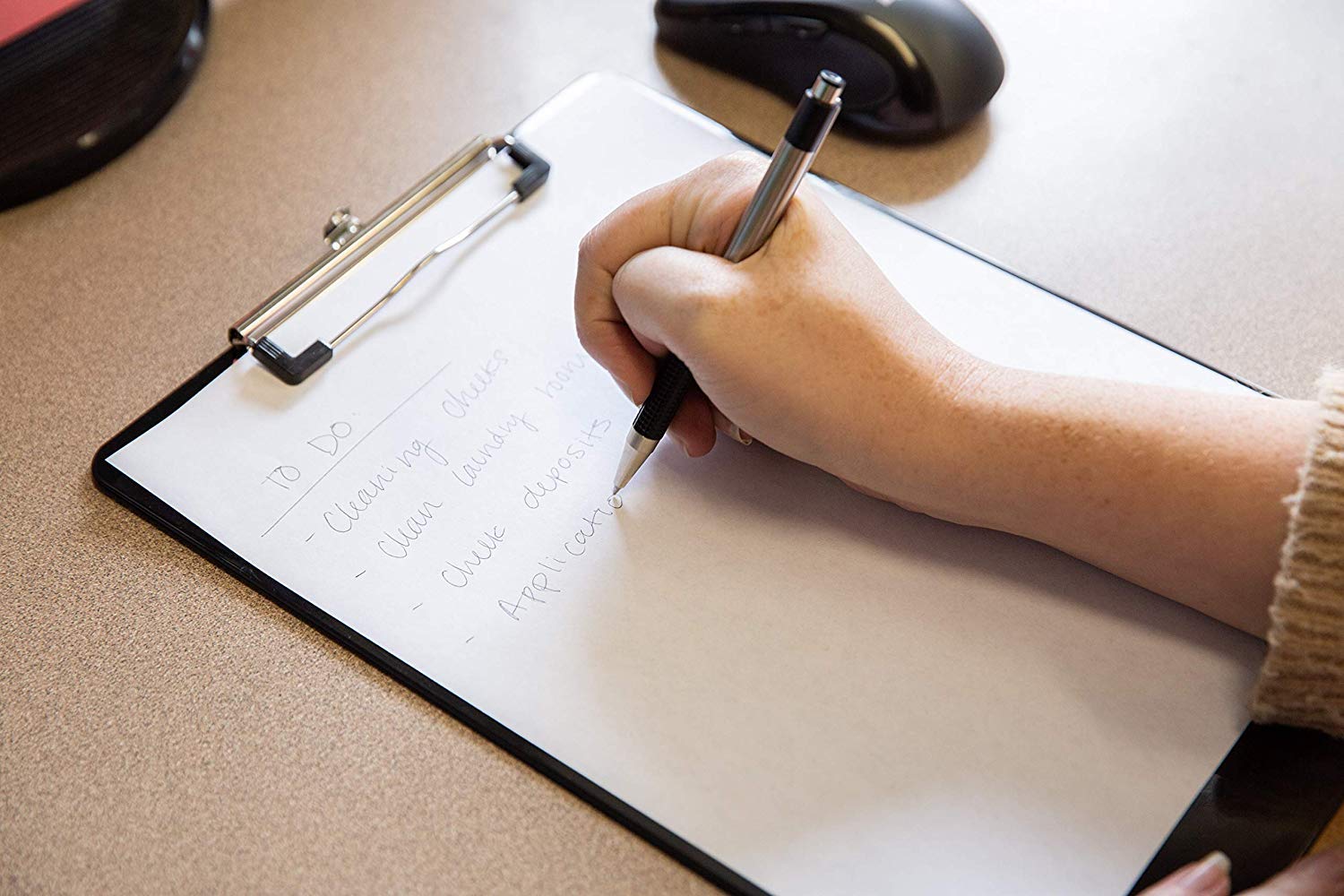 Black Plastic Clipboards (Set of 6 or 12) Multipack - 12.5x9 Inch Clipboard Holds 100 Sheets