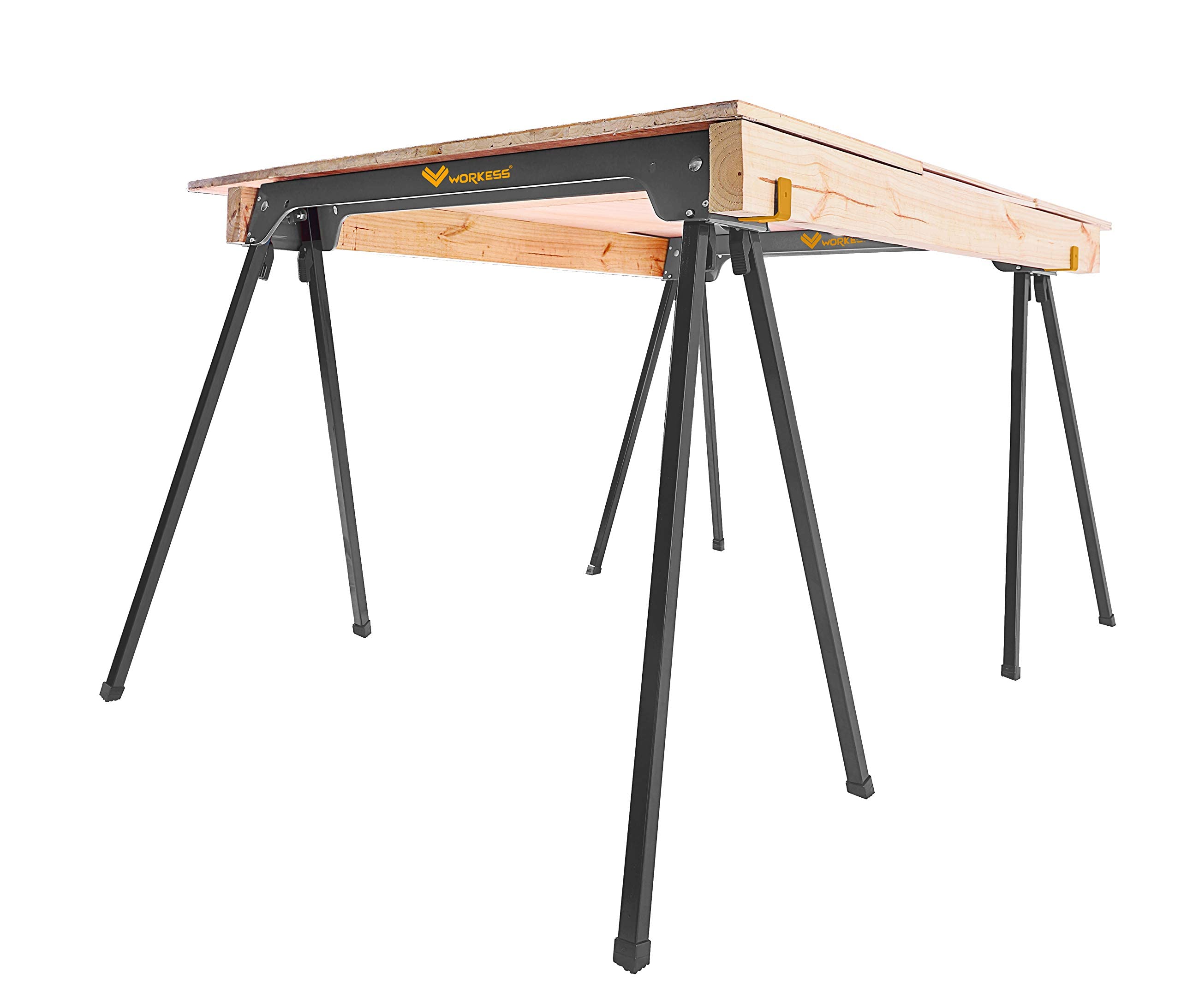 Saw Horses 2 Pack, Heavy Duty Folding Portable Saw Horses Table 2200 Lbs Load Capacity