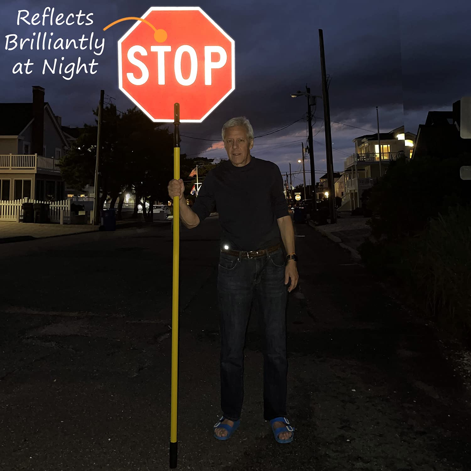 [2 PCS] STOP & SLOW Double Sided Signs