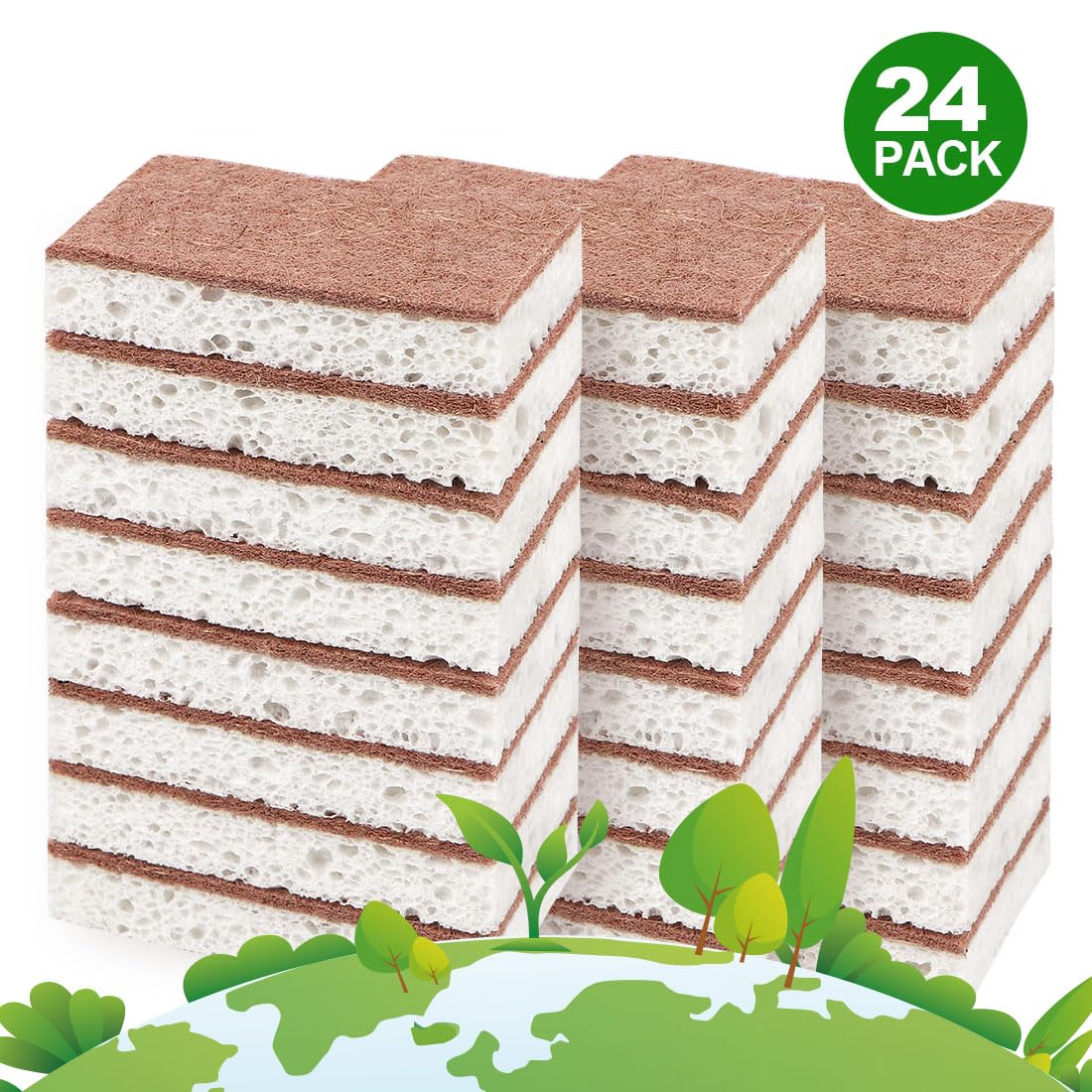 Heavy Duty Scrub Sponges Kitchen 12pcs/24pcs