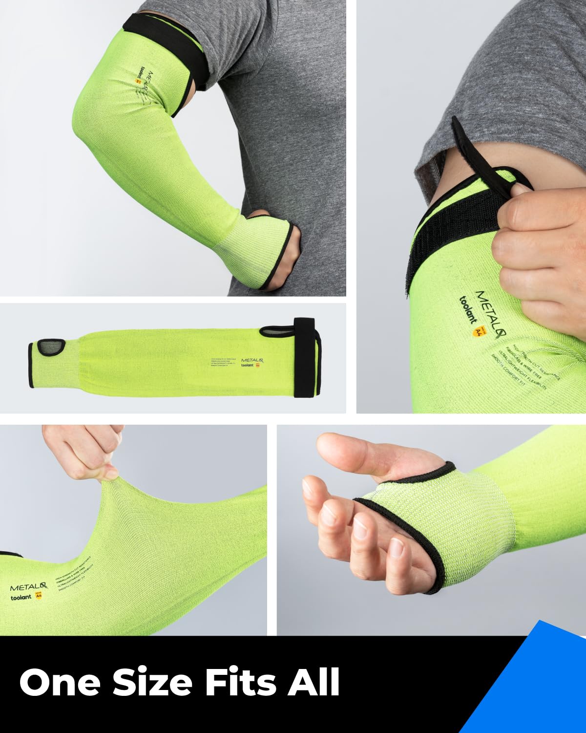 [1 / 2 Pairs] Ultra-Comfort Cut Resistant Gardening Sleeves with Thumb Hole