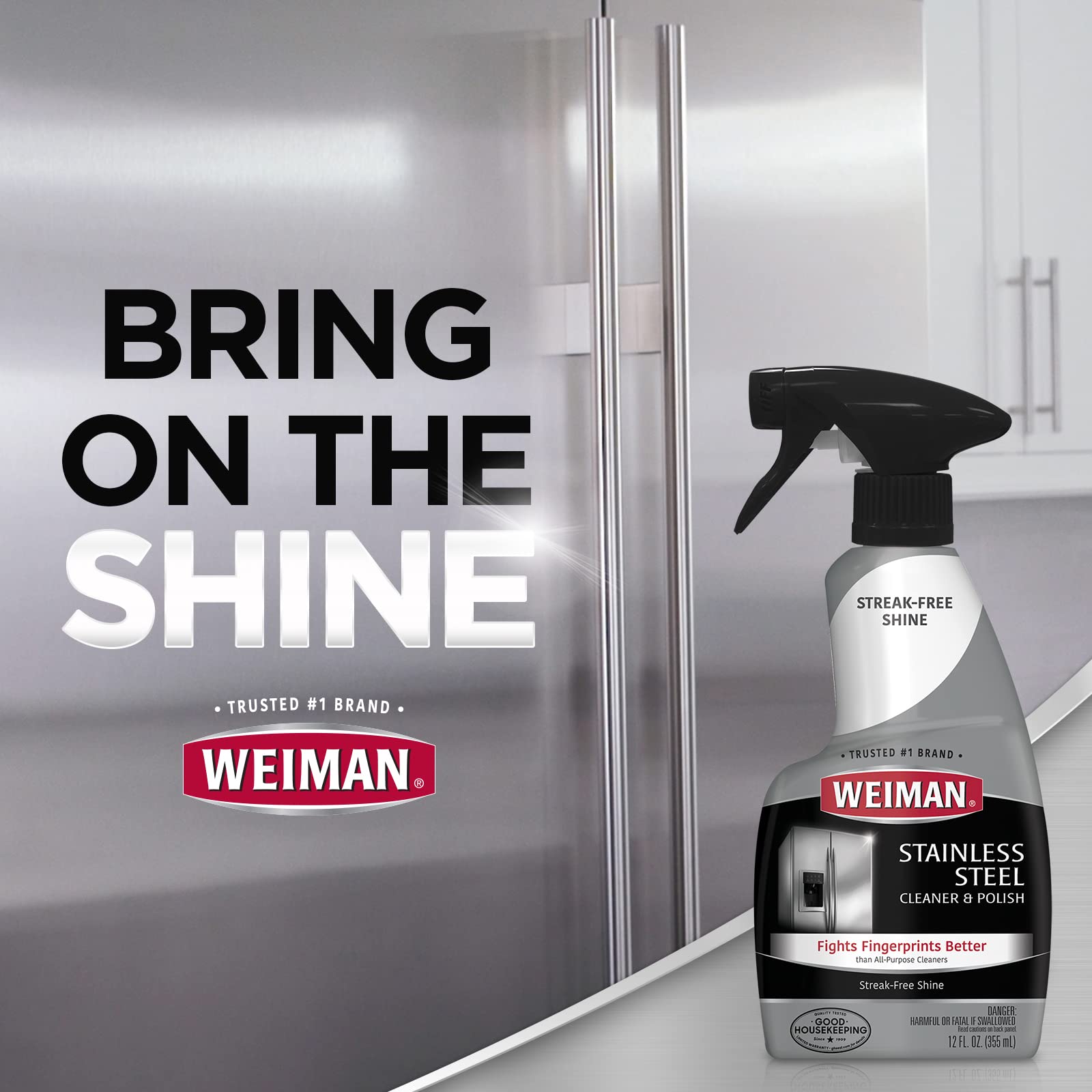 Weiman Stainless Steel Cleaner and Polish (1 Pack / 2 Pack)