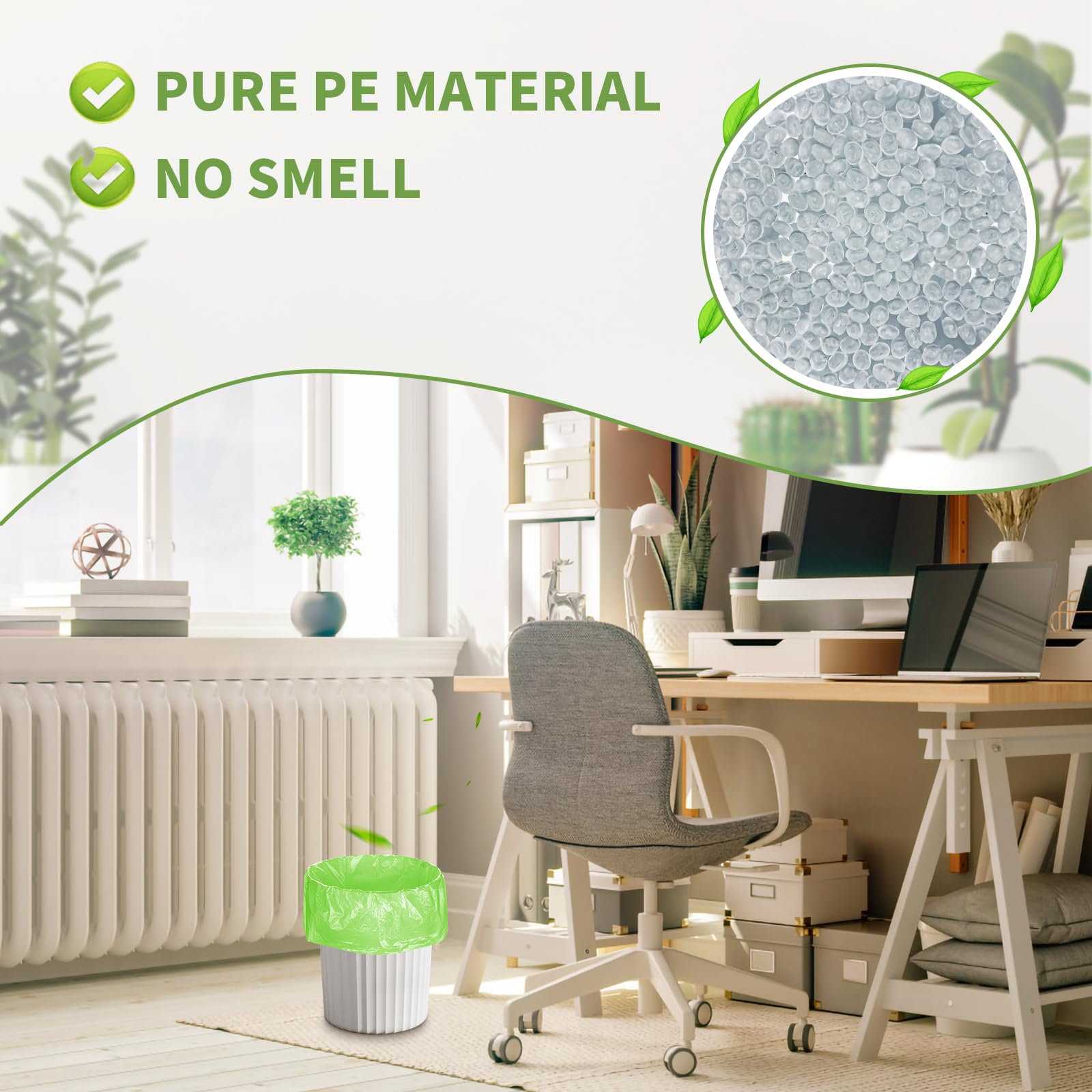 Magesh 4 Gallon Trash Bag Strong, 15L, 105 Bags