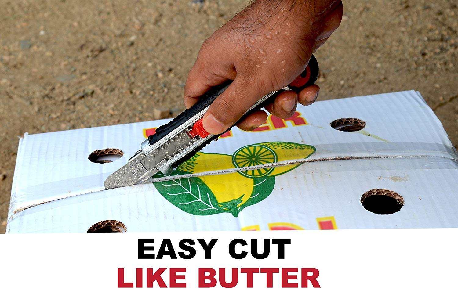 Box Cutter Utility Knife Replacement Blades (Pack of 10) - SK2 Metal 18mm Snap-Off Blade