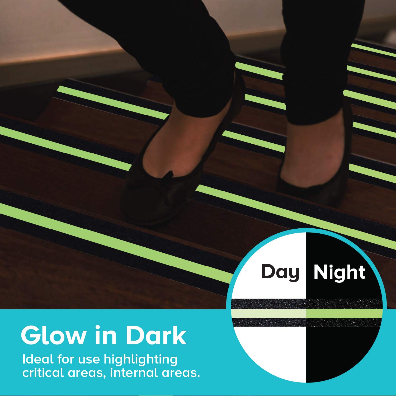 [12 Packs] Anti Slip Traction Treads Black, 2" X 12", Best Grip Tape, 80 Grit