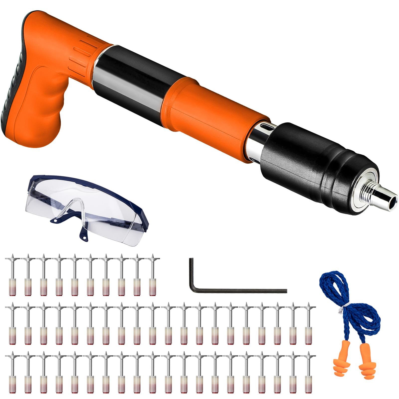 Manual Nail Gun Kits with 50 Pcs Nails, 4 Gears Power Adjustable