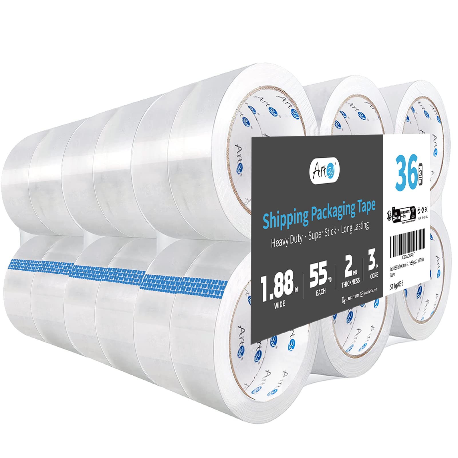 Carton Sealing Tape Heavy Duty, Clear Packing Tape