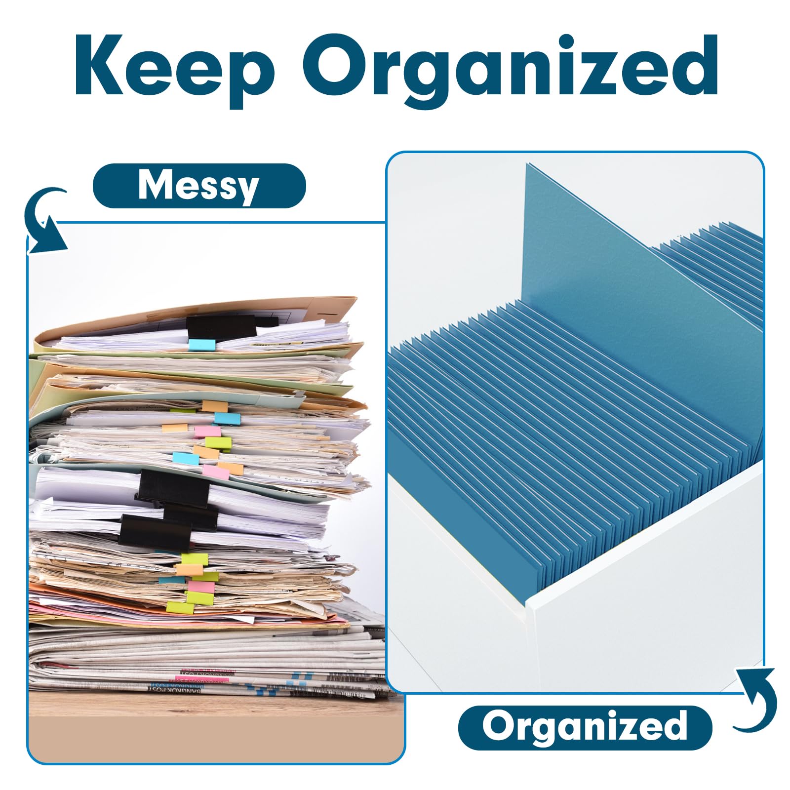 [50 Pack] Two Pocket Folders, Letter Size Paper File Folder