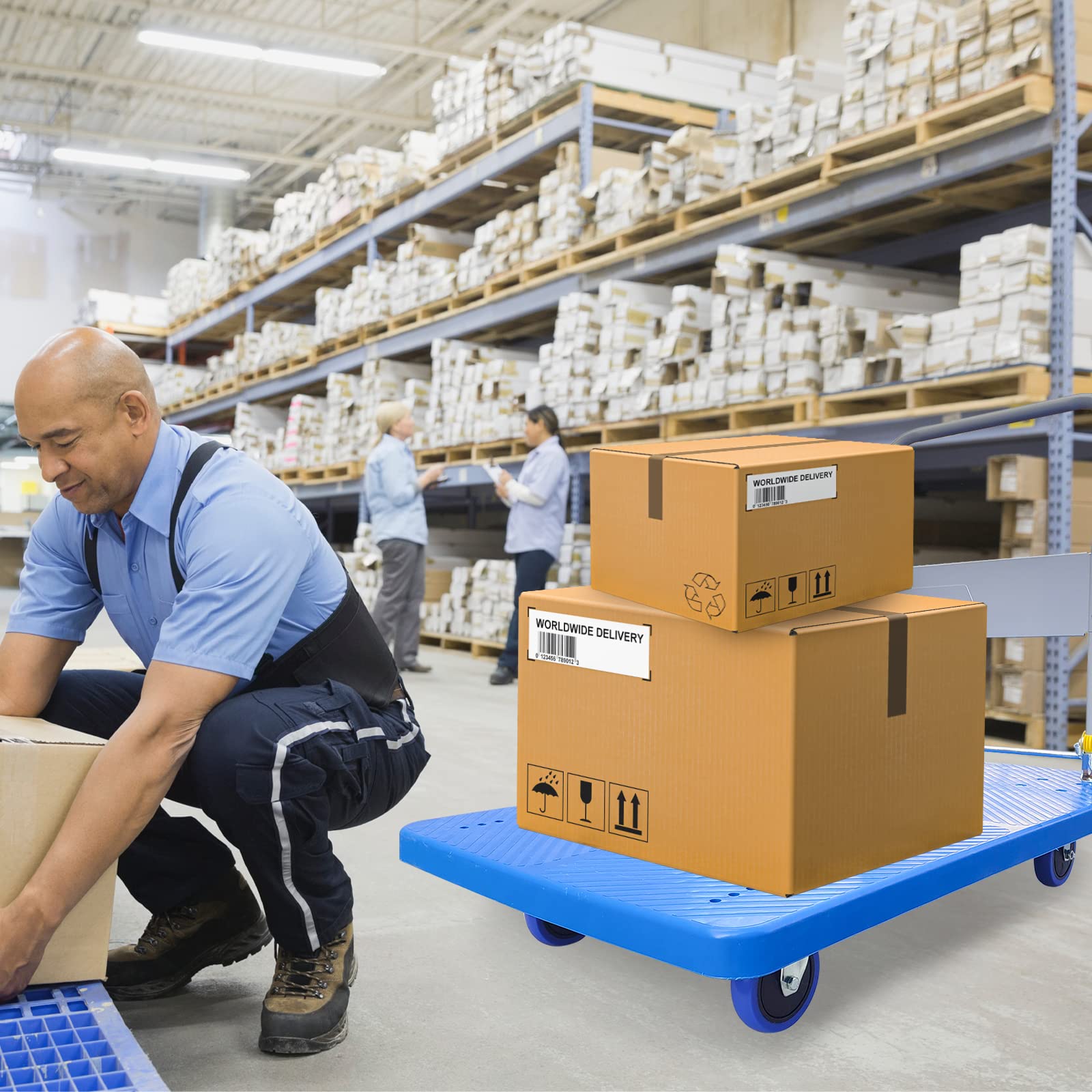 Push Cart Dolly 660 lbs. Capacity Platform Truck Foldable Platform Cart