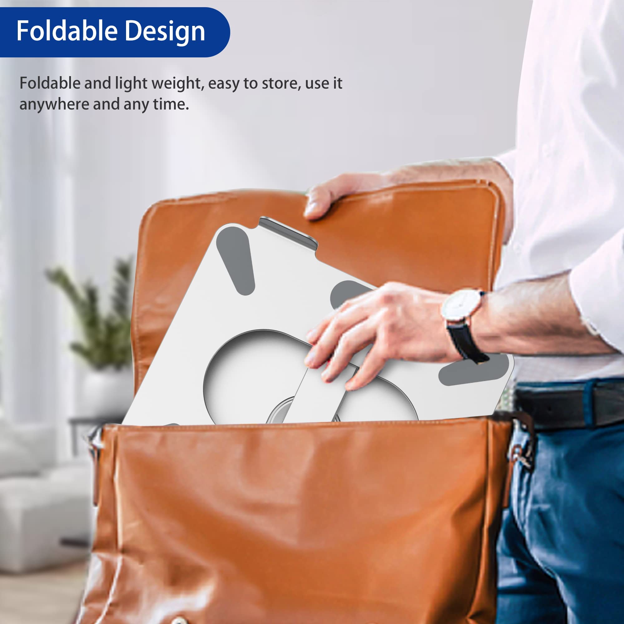 [1 PC] Ergonomic Adjustable Laptop Stand with 360° Rotating Base