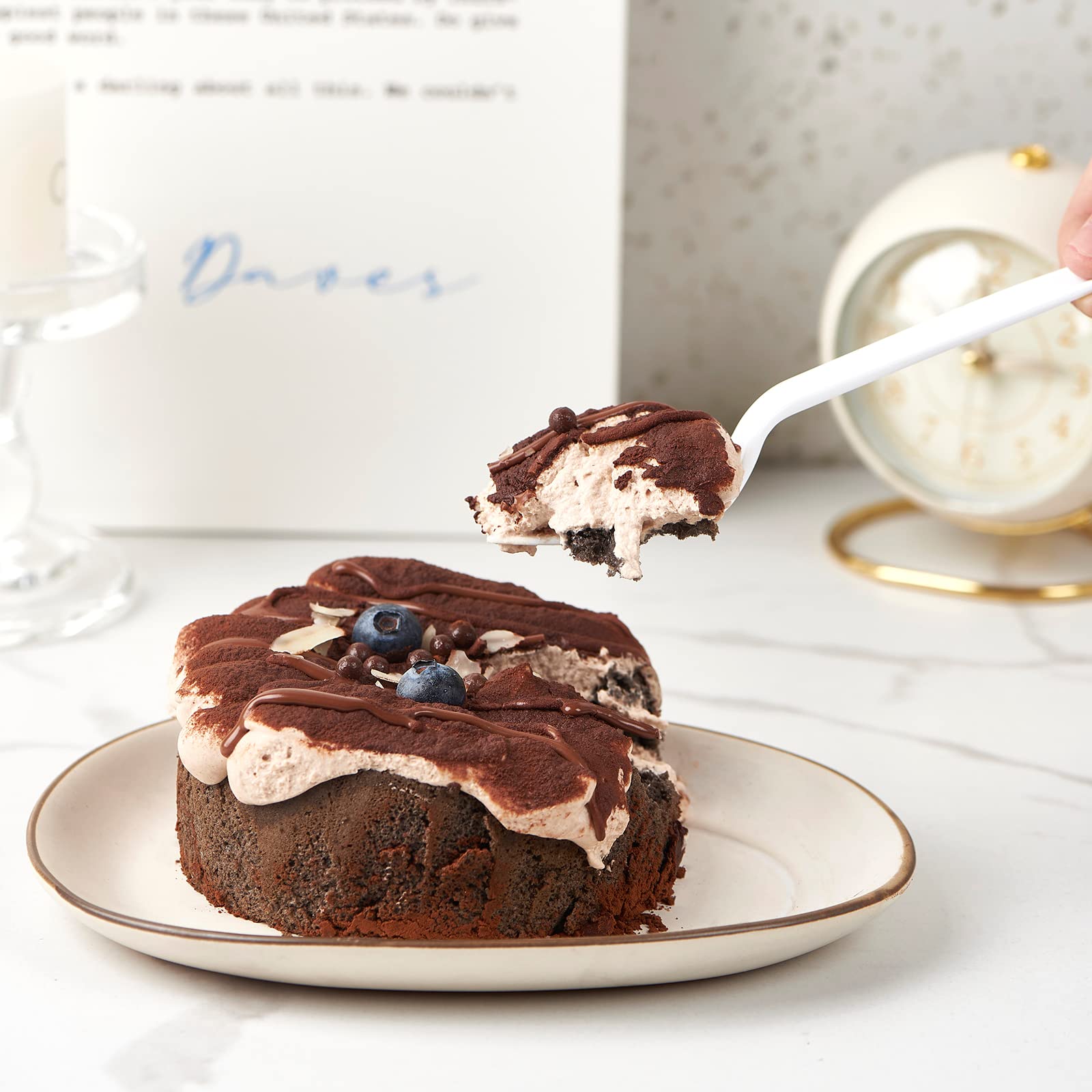 [500 PCS] Heavy Duty White Plastic Tea Spoons, Disposable