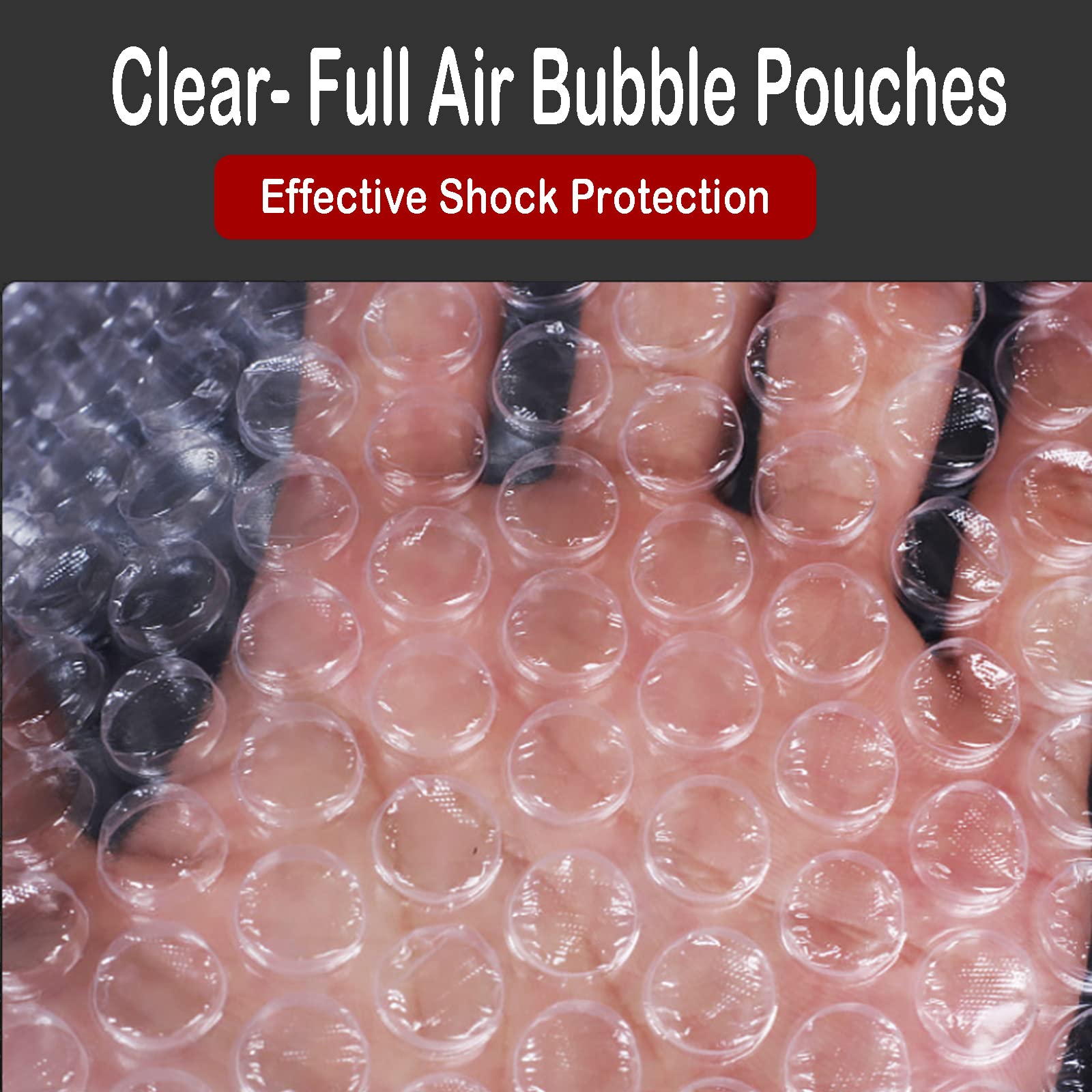 200 Pcs Clear Bubble Out Bags 6”x8”/ 12"x12" / 16"x20", Bubble Pouches Wrap Bag