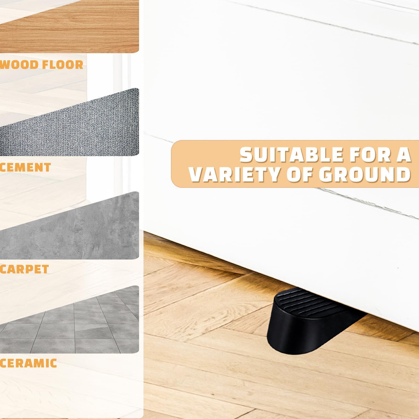 [4/6/8/16 Pack] Large Door Stoppers Heavy Duty Rubber Door Stop