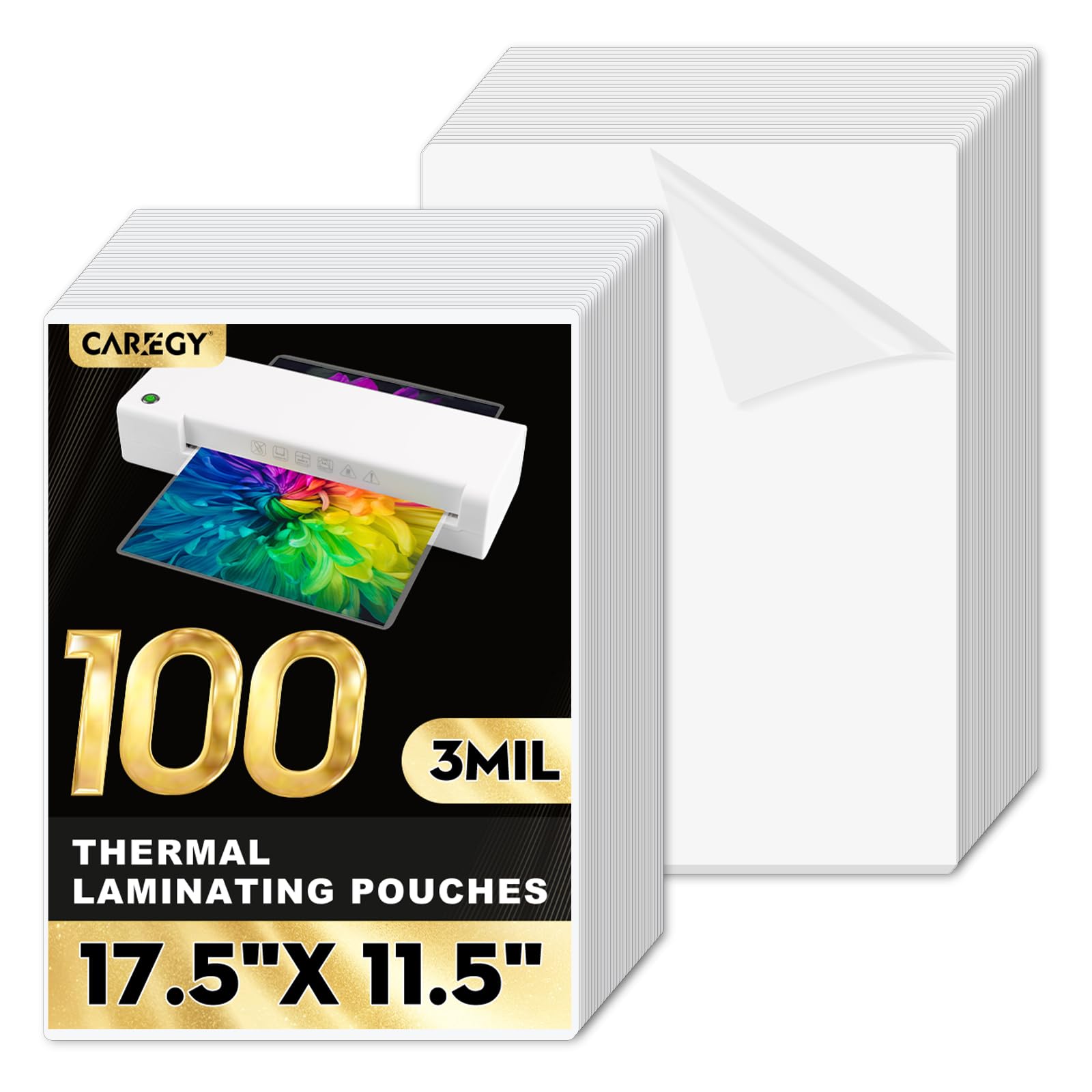 [150/300/500 Pack] Thermal Laminating Pouches, 3 Mil,9 x 11.5 Inches