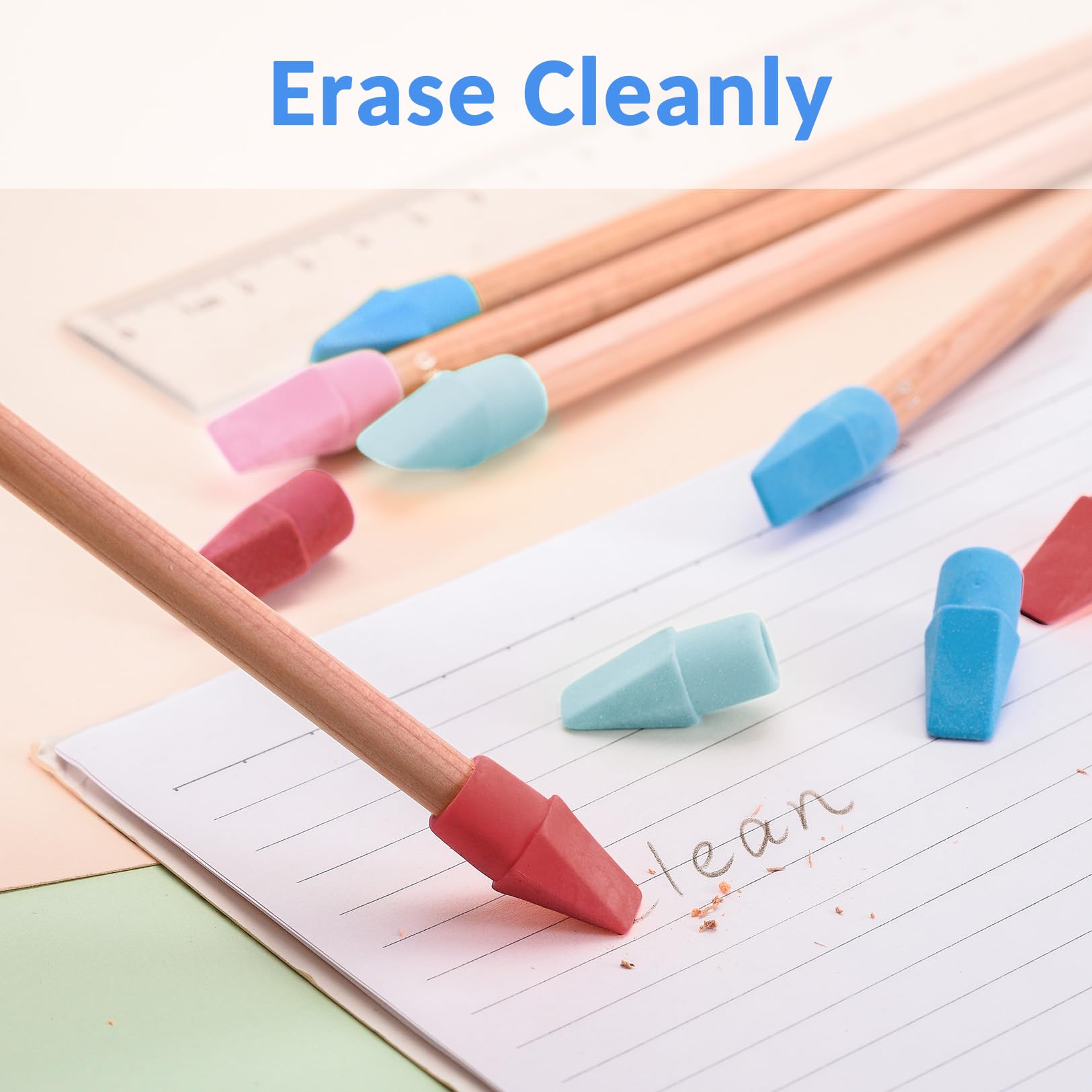 120 Pack Pencil Erasers, Pencil Top Erasers, 7 Colors